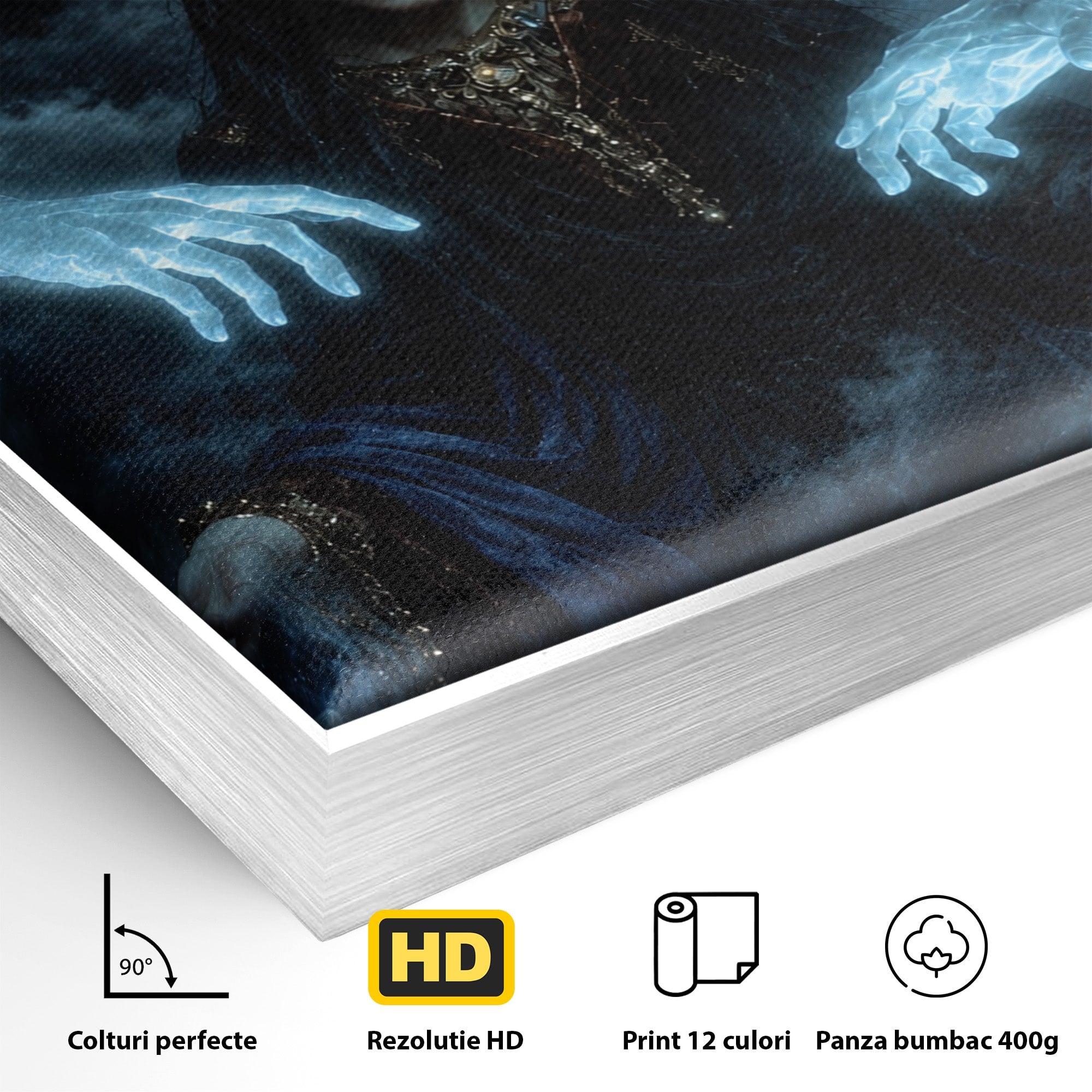 Tablou Canvas Premium LuxCanva® U1128, Misterul Mainilor Fantomatice, Fantezie, Mister, Maini, Portret, Dormitor, Culori Vibrante