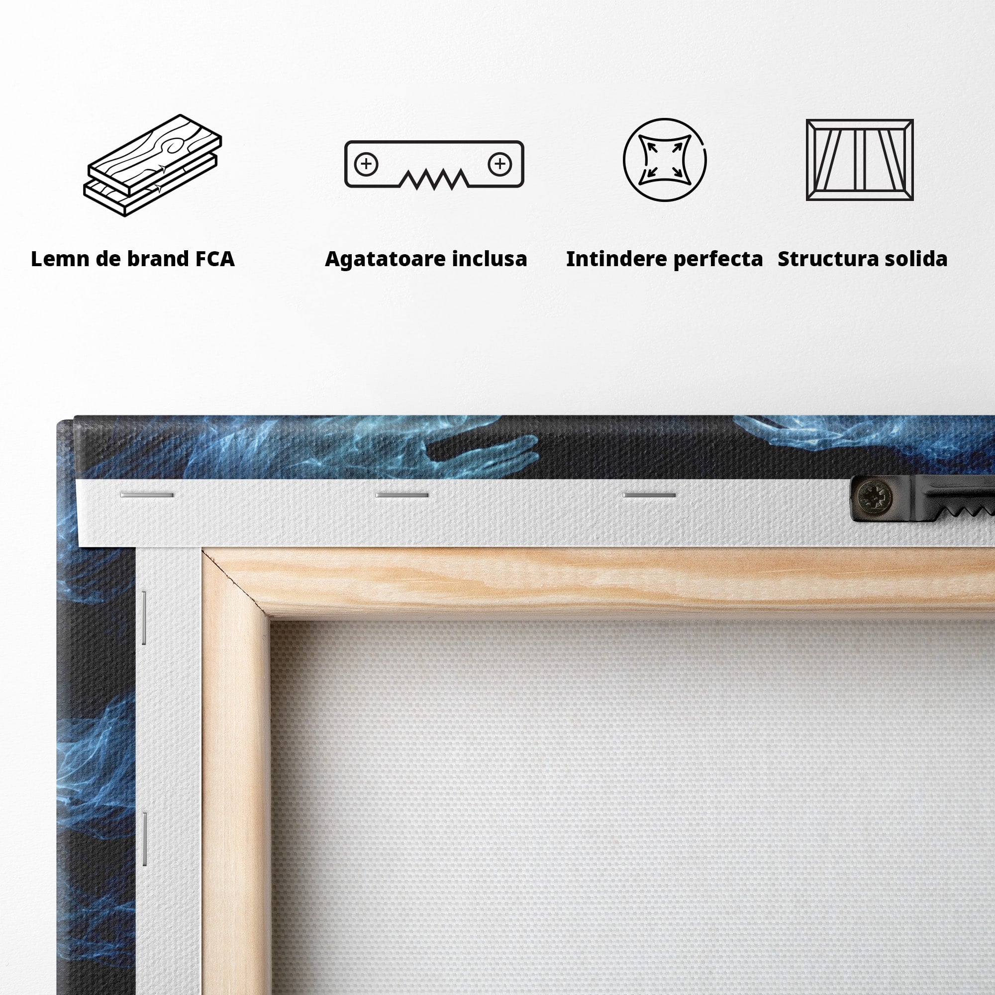 Tablou Canvas Premium LuxCanva® U1128, Misterul Mainilor Fantomatice, Fantezie, Mister, Maini, Portret, Dormitor, Culori Vibrante
