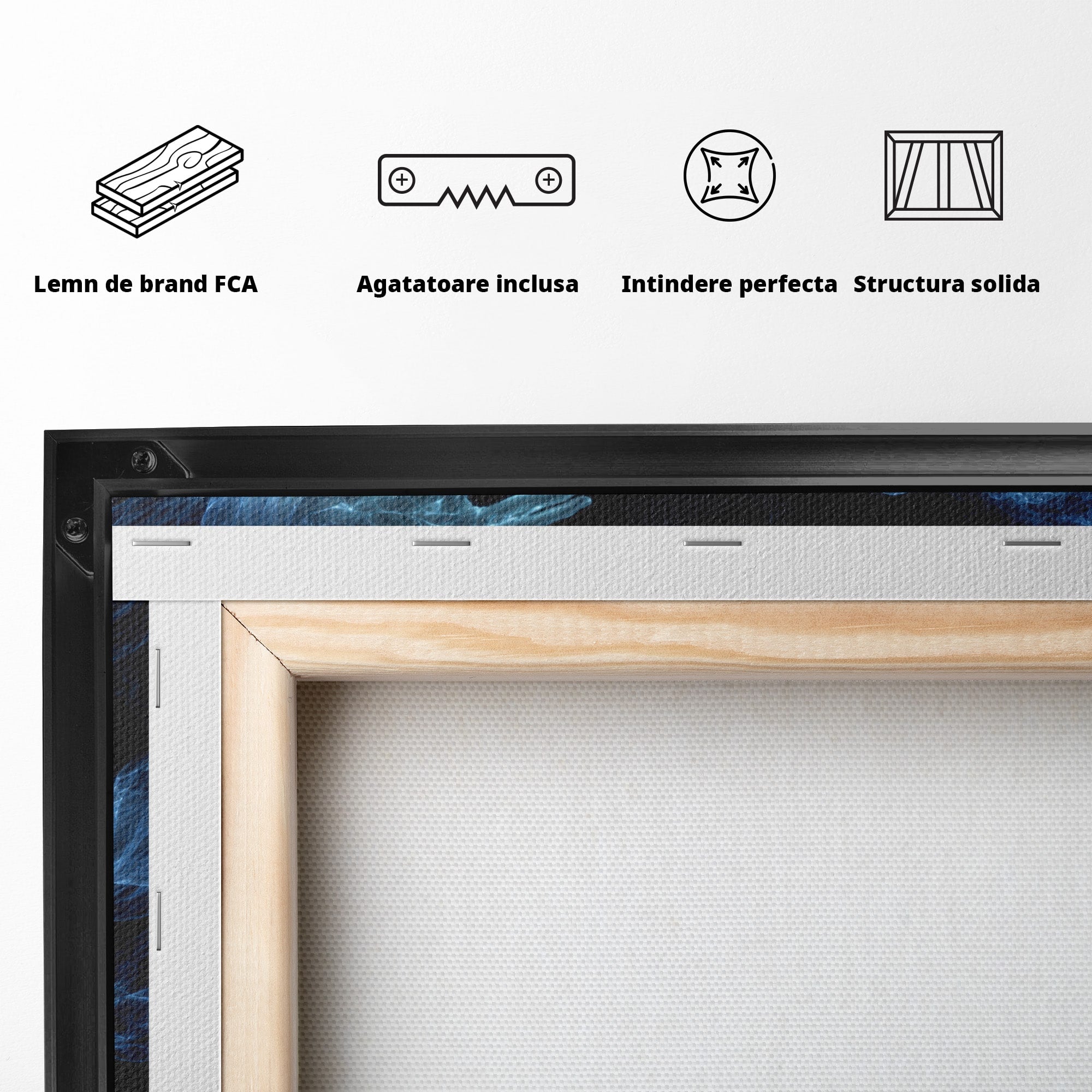 Tablou Canvas Premium LuxCanva® U1128, Misterul Mainilor Fantomatice, Fantezie, Mister, Maini, Portret, Dormitor, Culori Vibrante