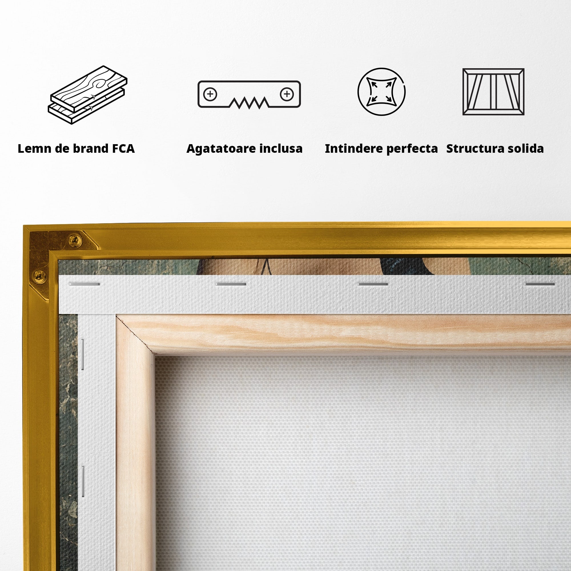 Tablou Canvas Premium LuxCanva® U1130, Femeie Cu Corb La Luna Plina, Noapte, Mister, Femeie, Corb, Luna, Living, Dormitor, Culori Vibrante