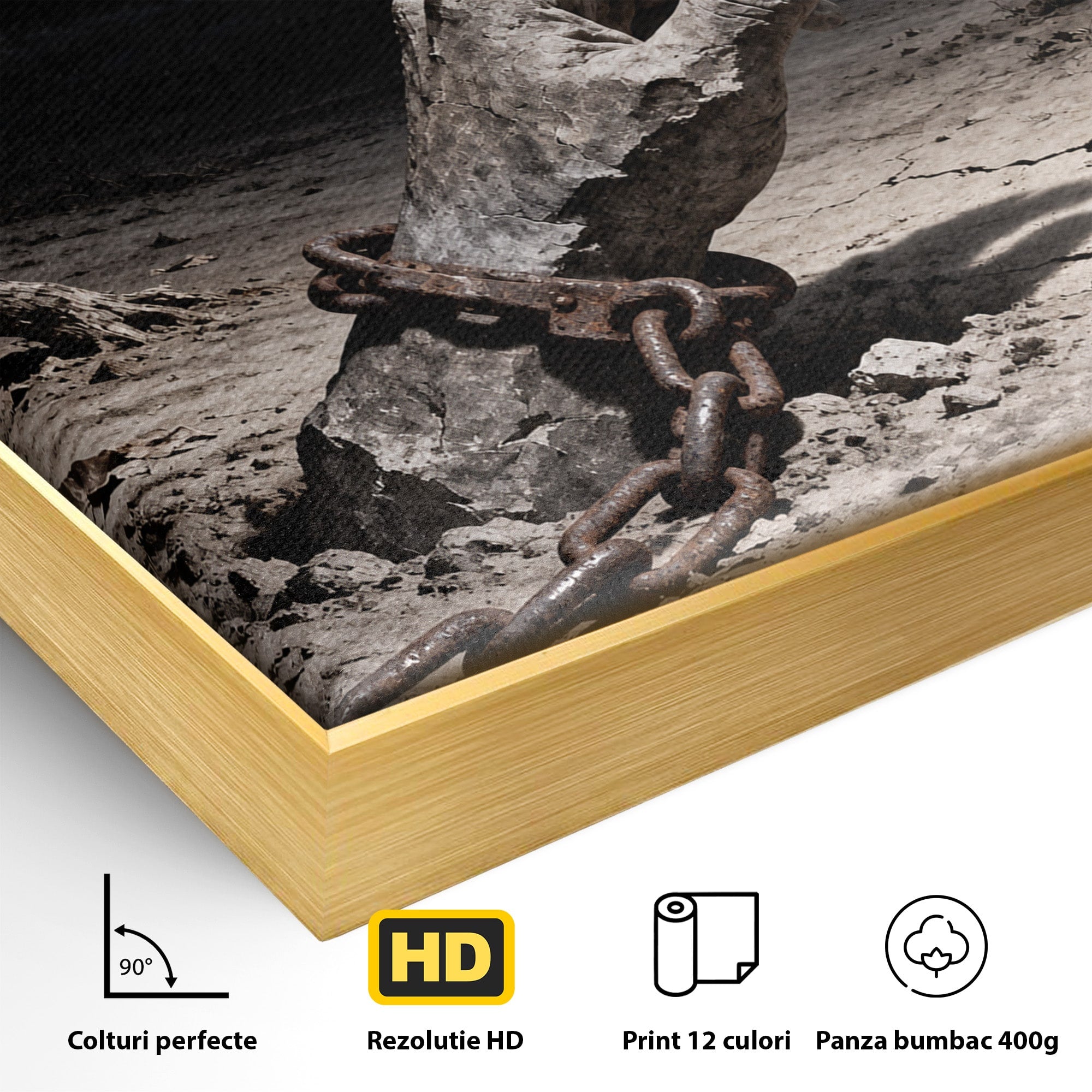 Tablou Canvas Premium LuxCanva® U1131, Mana Si Porumbelul Pacii,  Noapte, Mana, Porumbel, Pace, Living, Culori Vibrante
