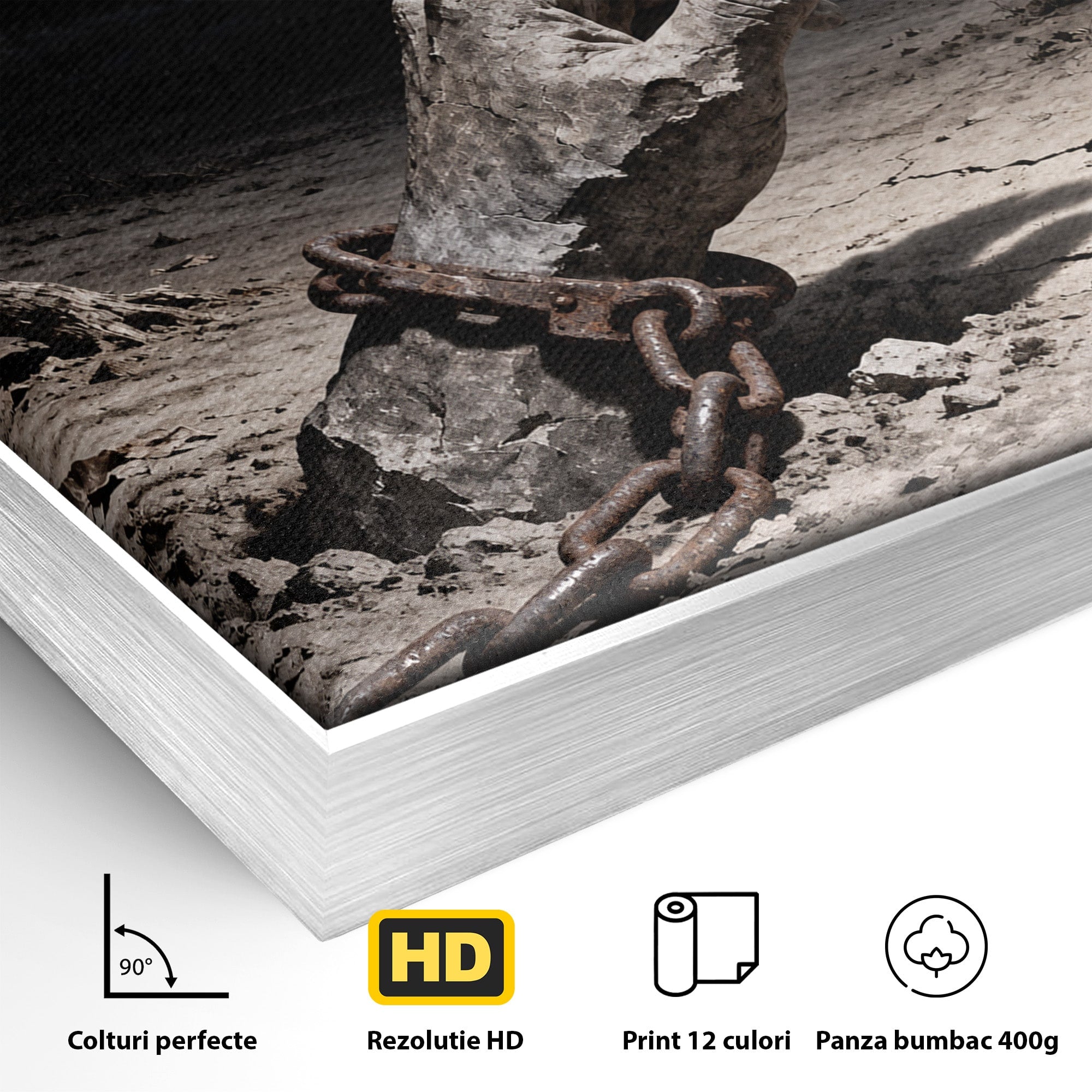 Tablou Canvas Premium LuxCanva® U1131, Mana Si Porumbelul Pacii,  Noapte, Mana, Porumbel, Pace, Living, Culori Vibrante