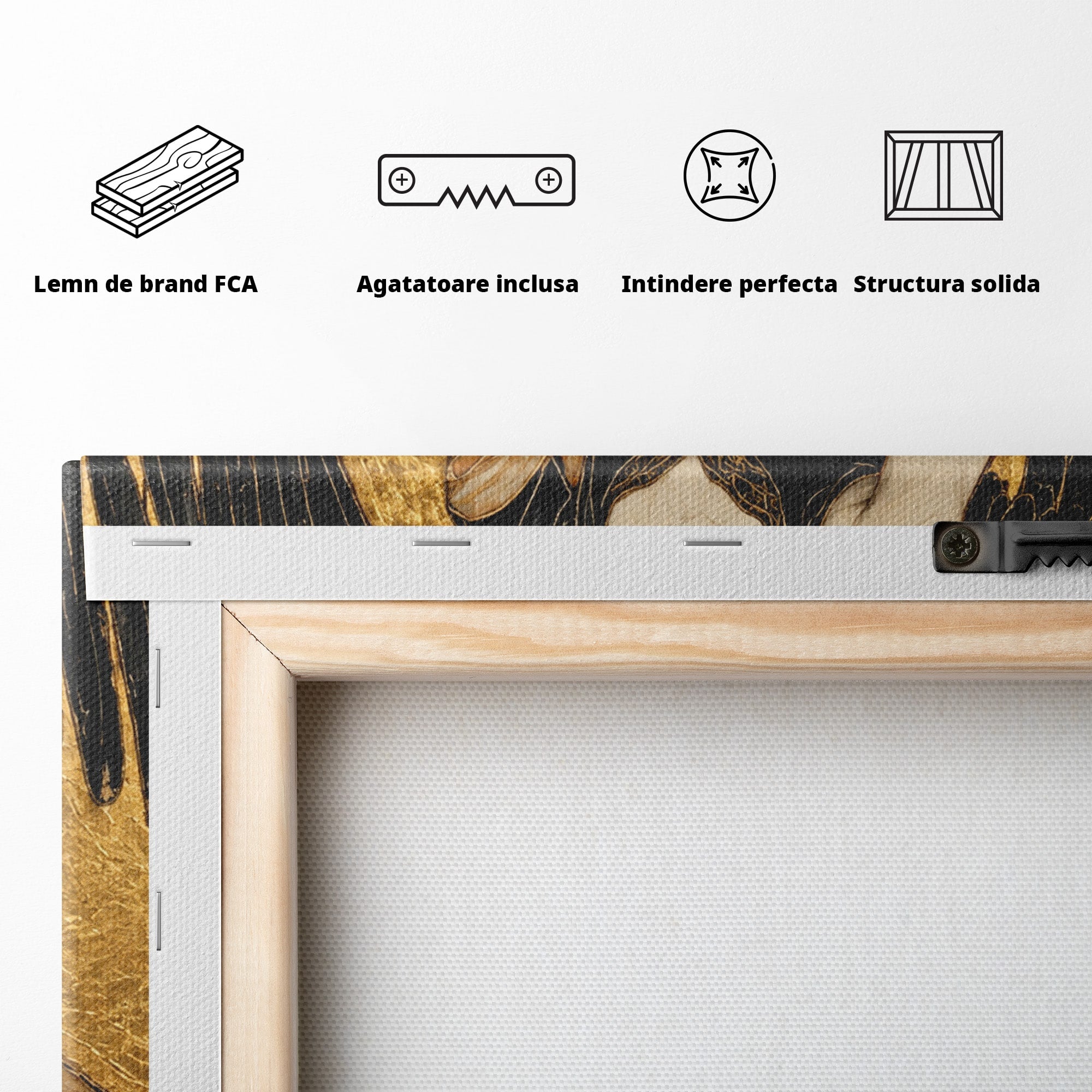 Tablou Canvas Premium LuxCanva® U1136, Inger Medieval Cu Aripi Negre,  Mistic, Eleganta, Inger, Aripi, Dormitor, Culori Vibrante