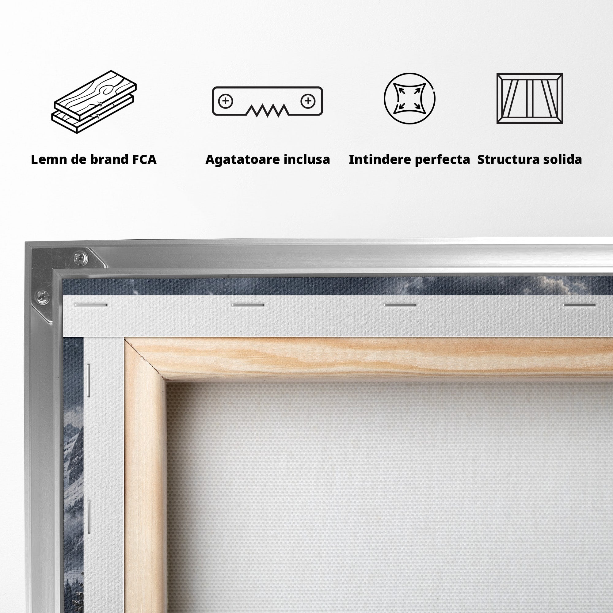 Tablou Canvas Premium LuxCanva® U1138, Razboinica Lupilor, Munti, Fantezie, Aventura, Razboinica, Lupi, Living, Culori Vibrante