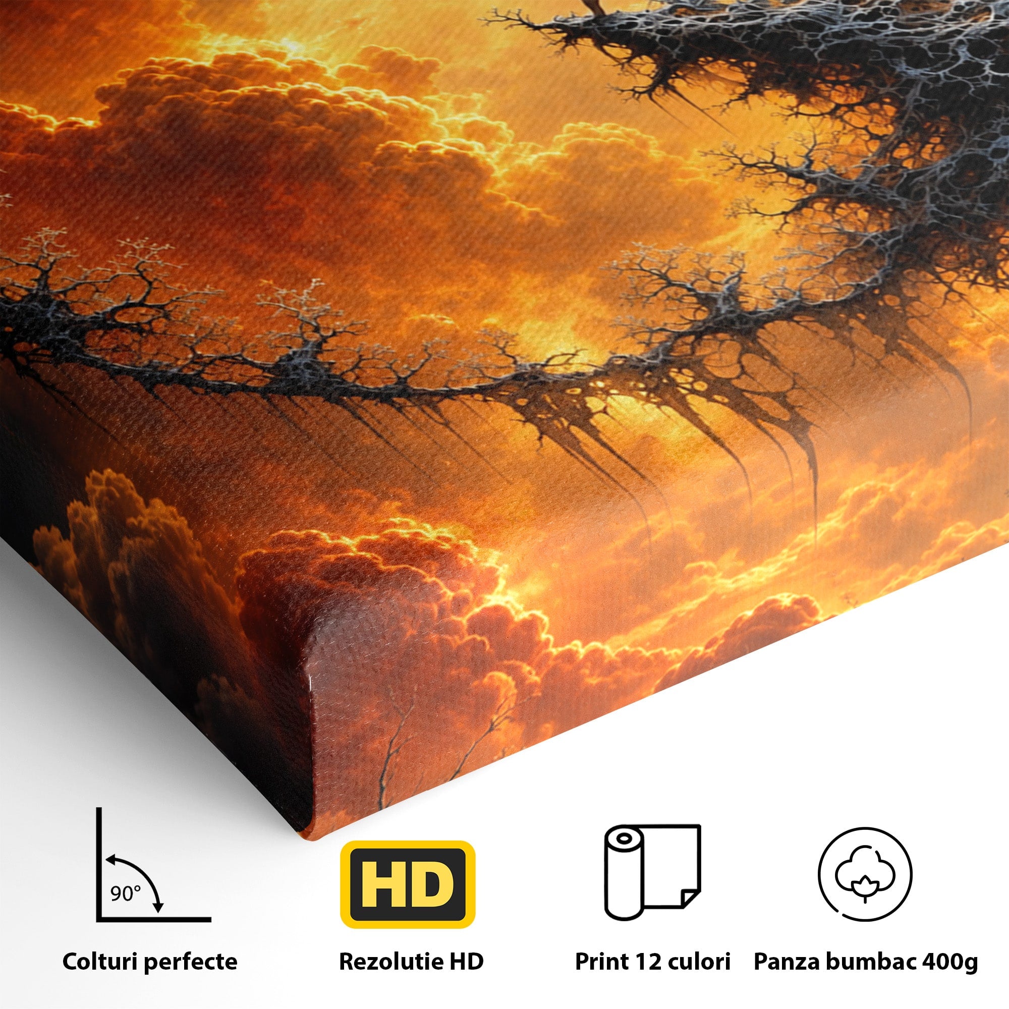 Tablou Canvas Premium LuxCanva® U1141, Zana Lunii, Mister, Fantezie, Zana, Luna, Dormitor, Living, Culori Vibrante
