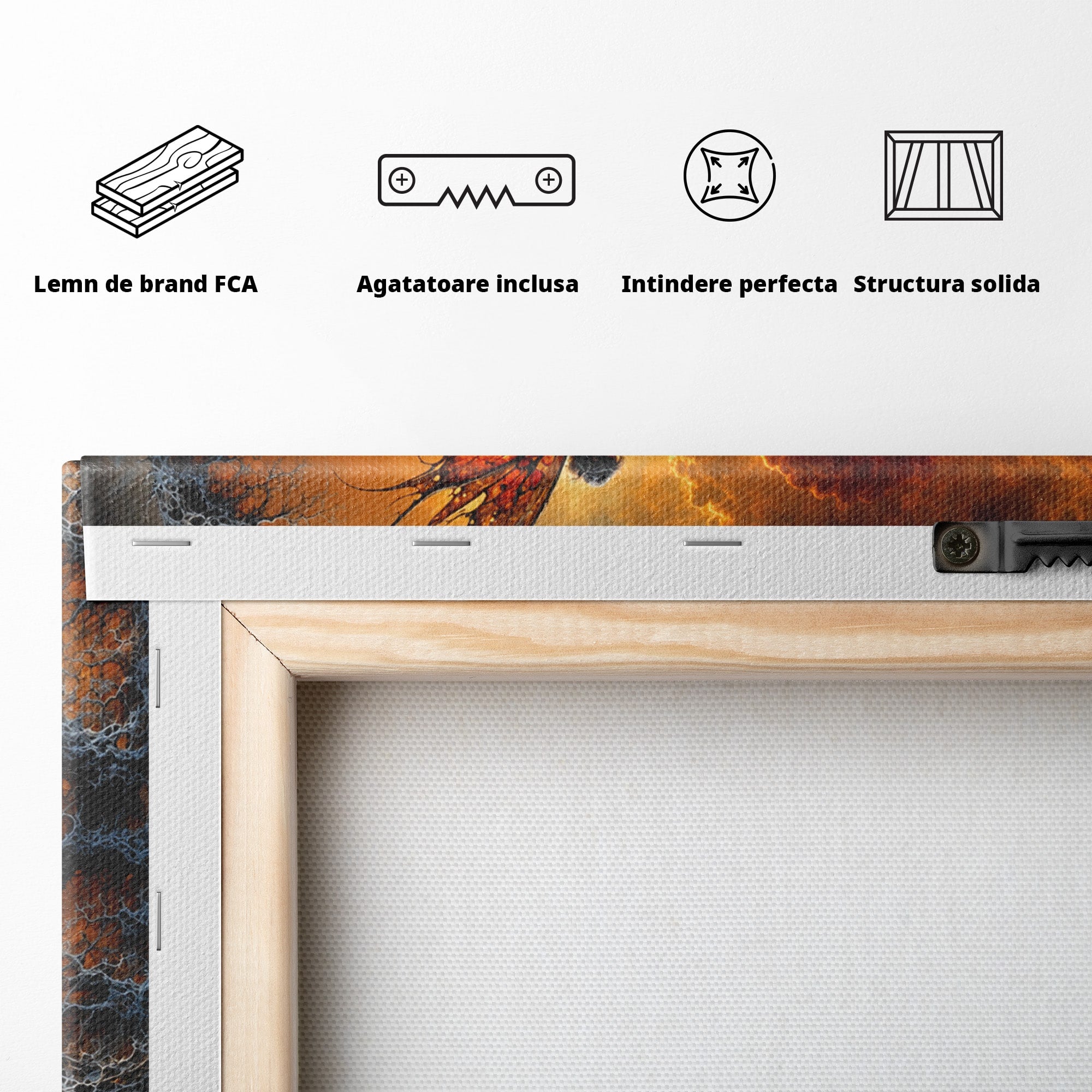 Tablou Canvas Premium LuxCanva® U1141, Zana Lunii, Mister, Fantezie, Zana, Luna, Dormitor, Living, Culori Vibrante