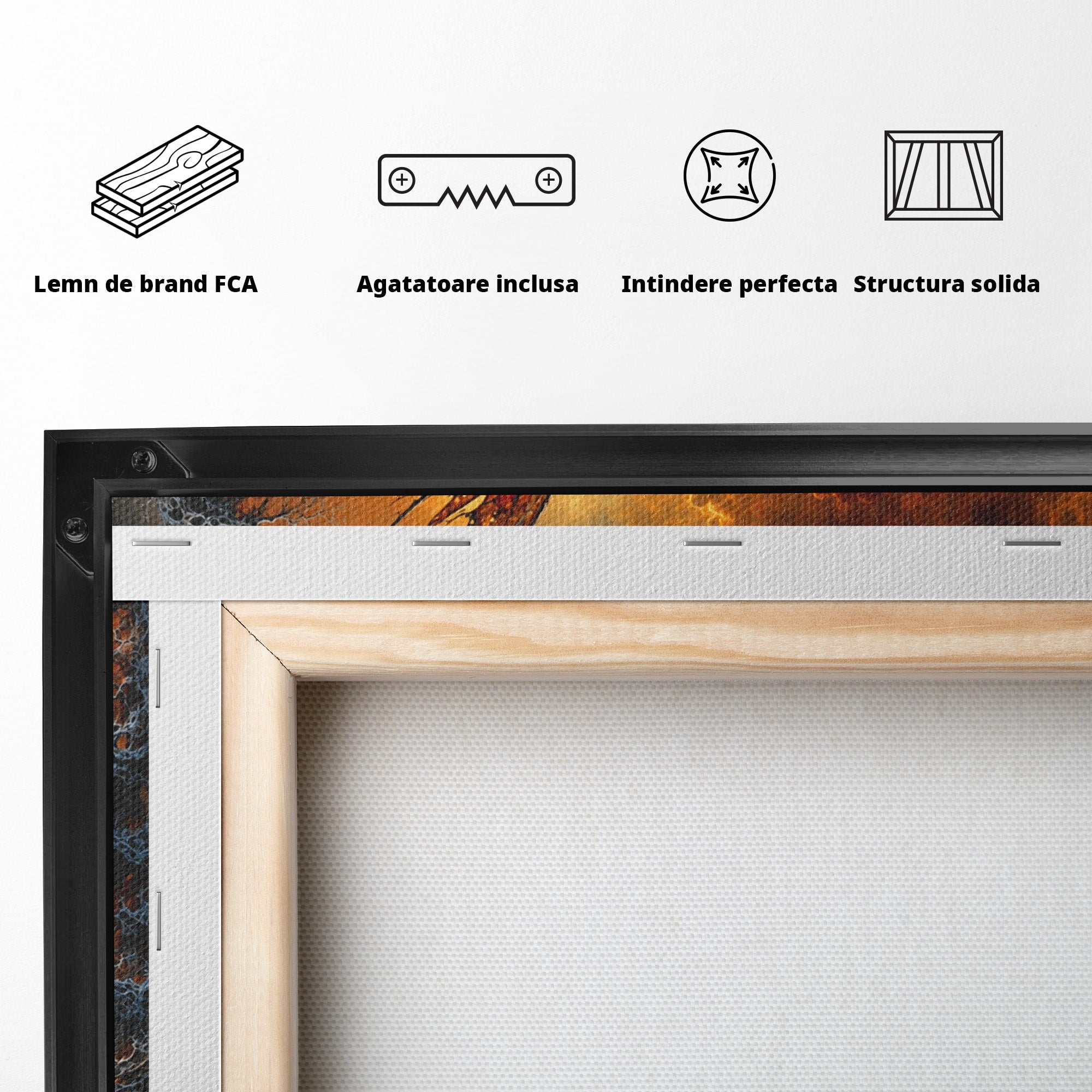 Tablou Canvas Premium LuxCanva® U1141, Zana Lunii, Mister, Fantezie, Zana, Luna, Dormitor, Living, Culori Vibrante