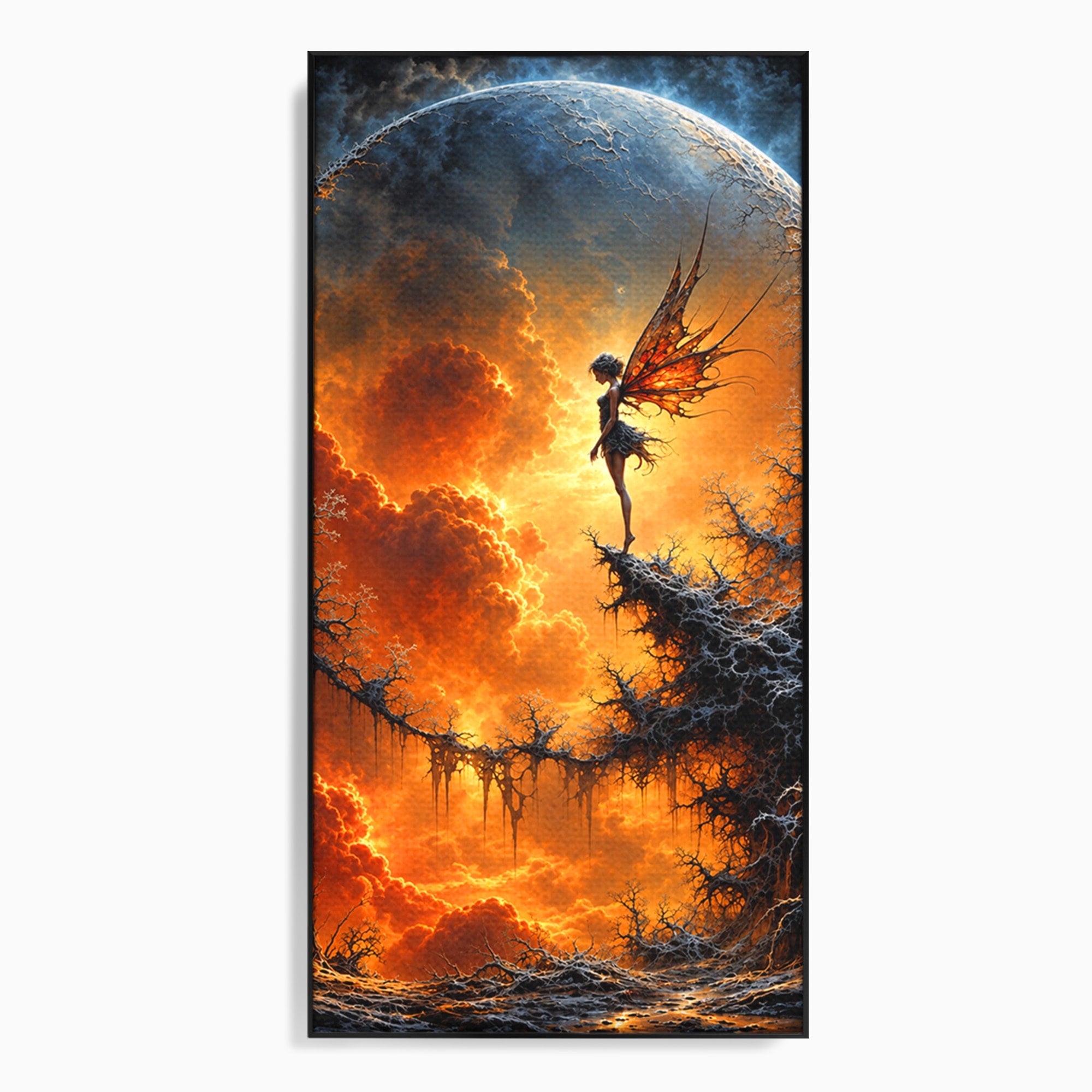 Tablou Canvas Premium LuxCanva® U1141, Zana Lunii, Mister, Fantezie, Zana, Luna, Dormitor, Living, Culori Vibrante
