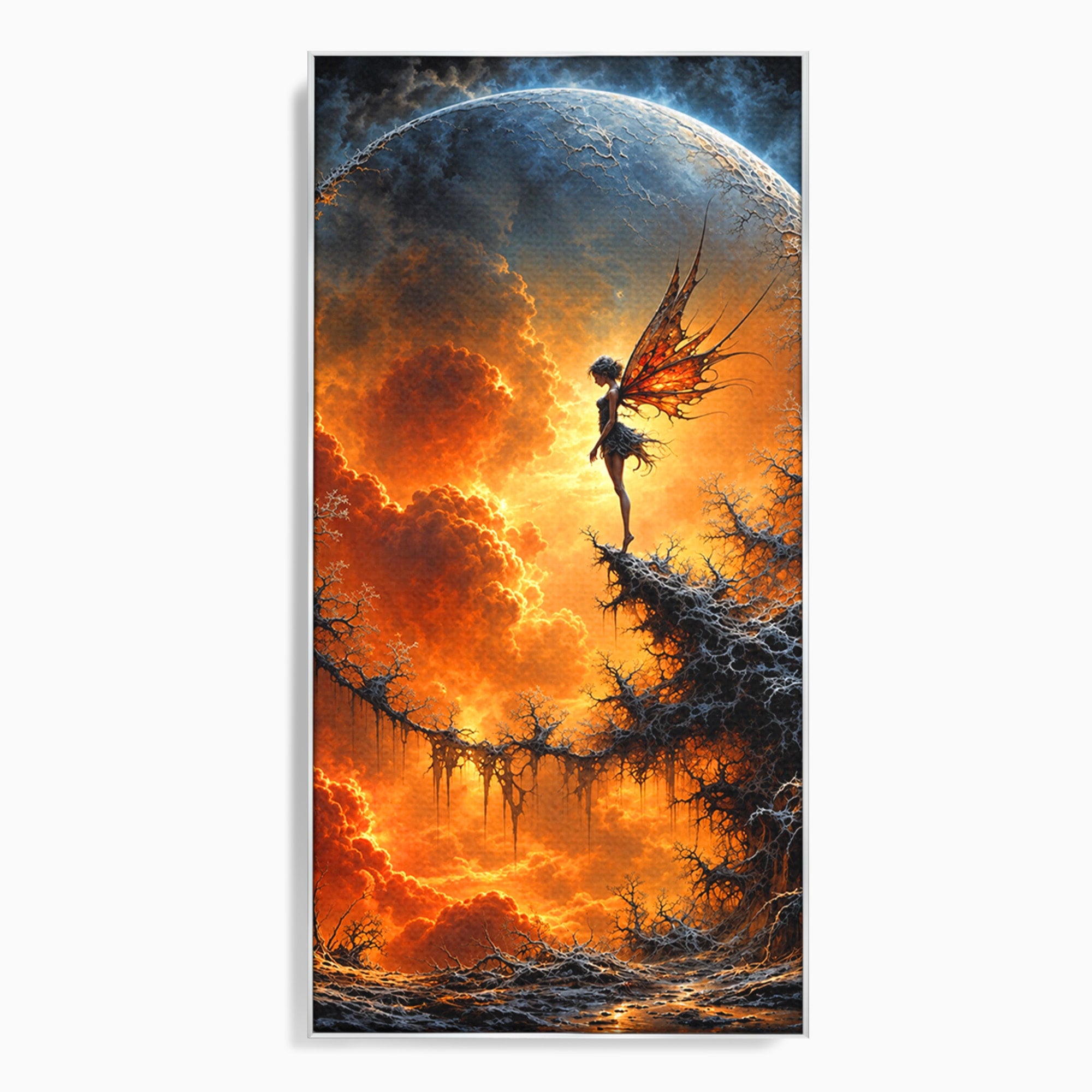 Tablou Canvas Premium LuxCanva® U1141, Zana Lunii, Mister, Fantezie, Zana, Luna, Dormitor, Living, Culori Vibrante