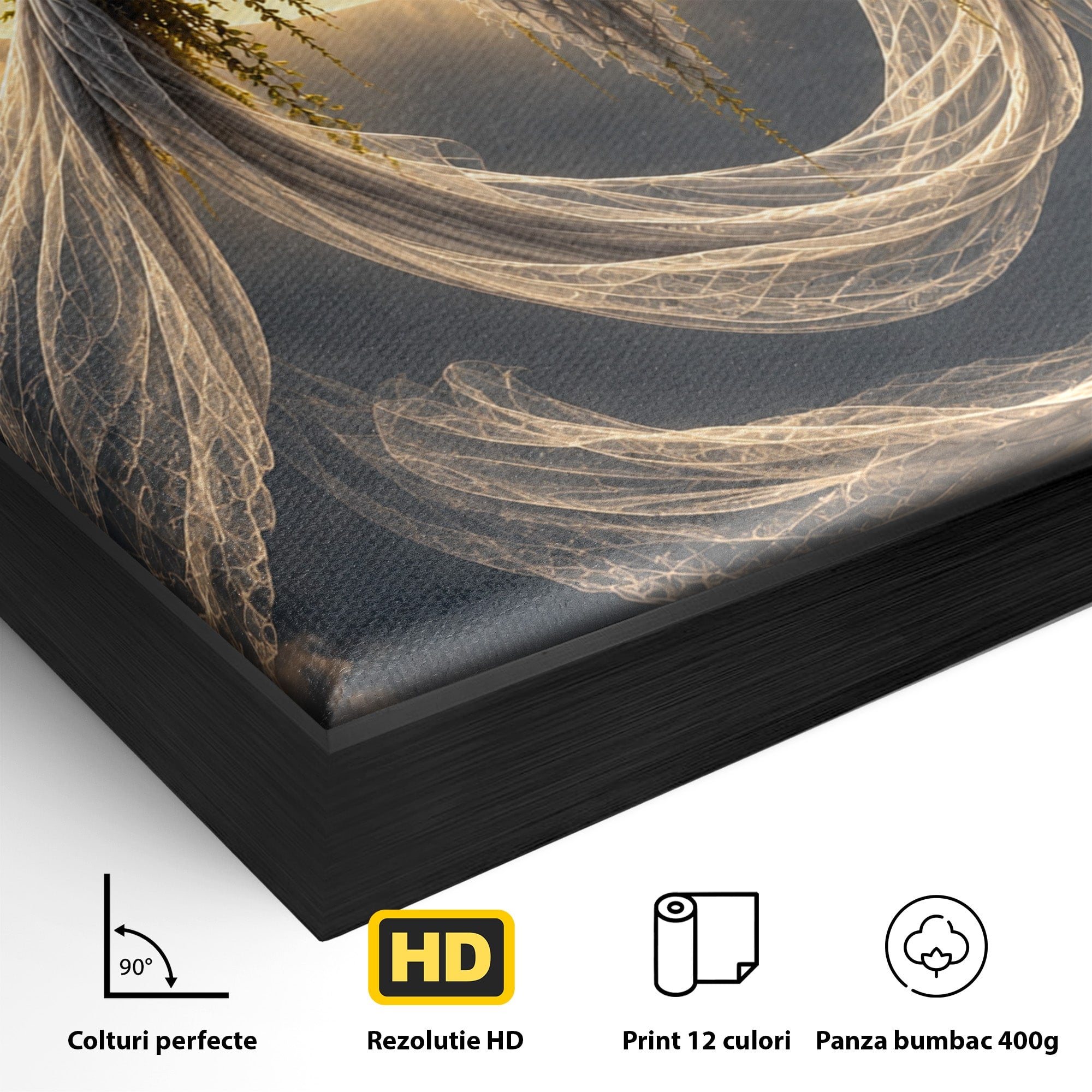 Tablou Canvas Premium LuxCanva® U1142, Visul Lunii, Noapte, Mister, Zana, Luna, Dormitor, Culori Vibrante