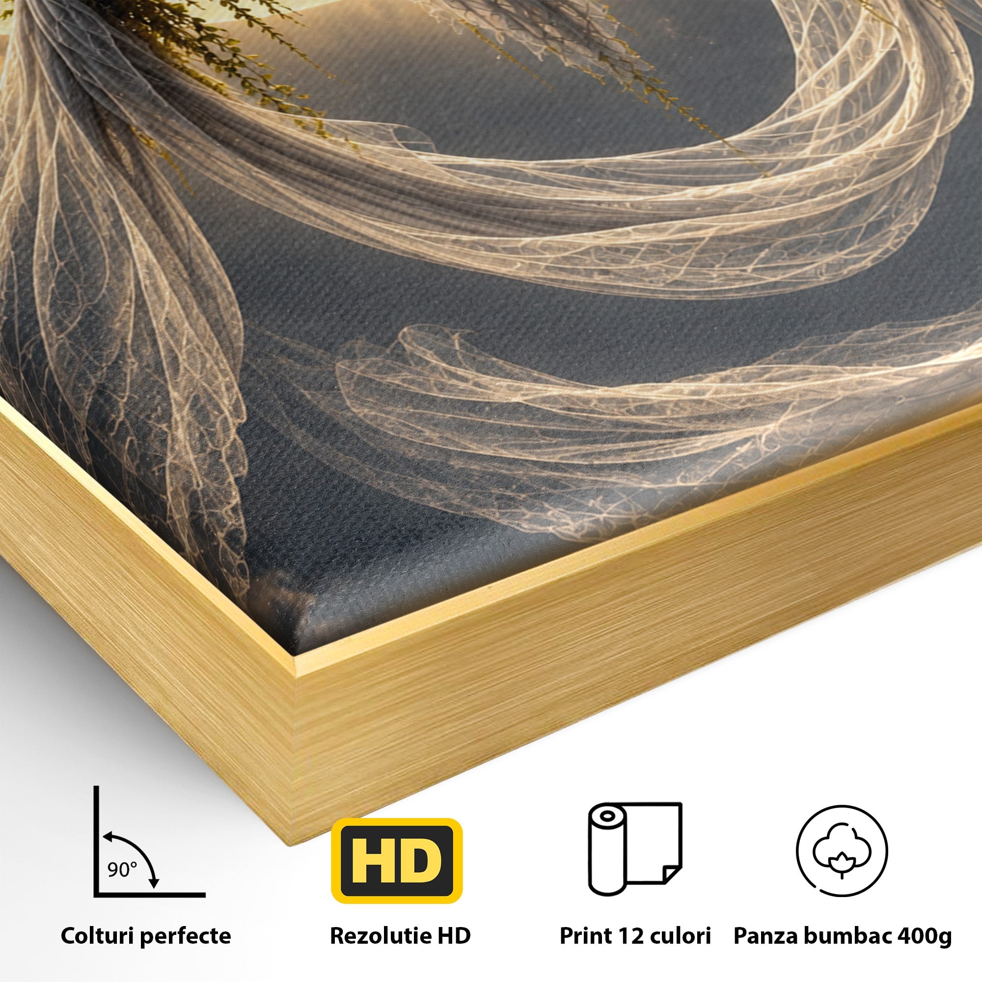 Tablou Canvas Premium LuxCanva® U1142, Visul Lunii, Noapte, Mister, Zana, Luna, Dormitor, Culori Vibrante