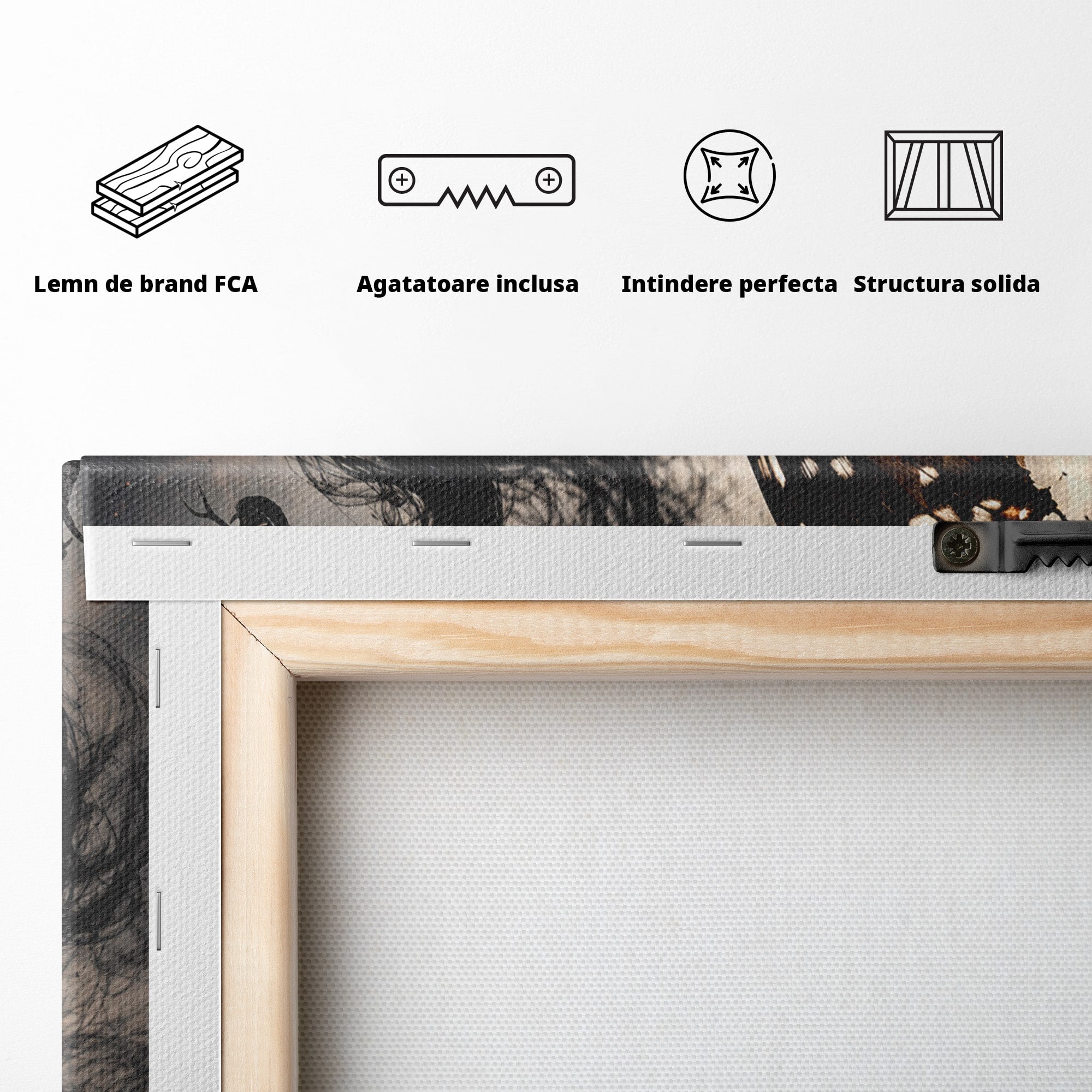 Tablou Canvas Premium LuxCanva® U1144, Metamorfoza Fluturelui, Sarpe, Transformare, Mister, Fluture, Living, Dormitor, Culori Vibrante