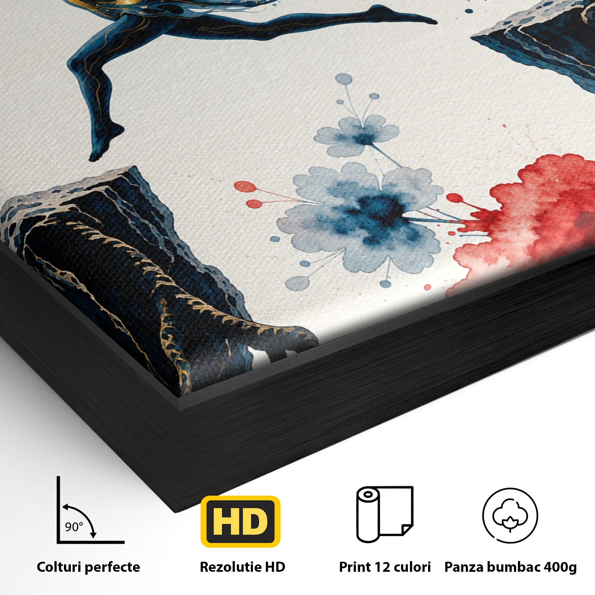 Tablou Canvas Premium LuxCanva® U1146, Saltul Sperantei, Femeie, Pasari, Peisaj, Libertate, Living, Culori Vibrante