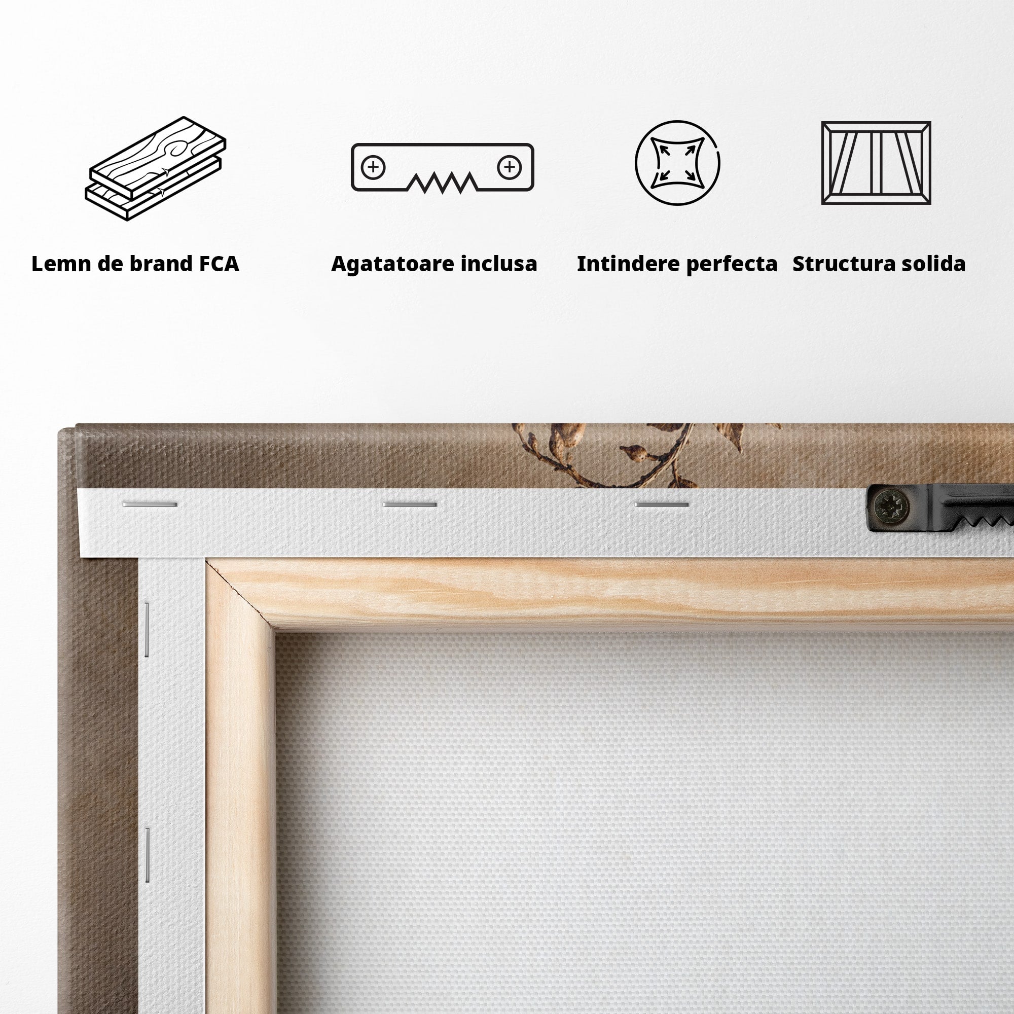 Tablou Canvas Premium LuxCanva® U1150, Mana Din Cartea Vietii, Sculptura, Natura, Mana, Carte, Birou, Culori Vibrante