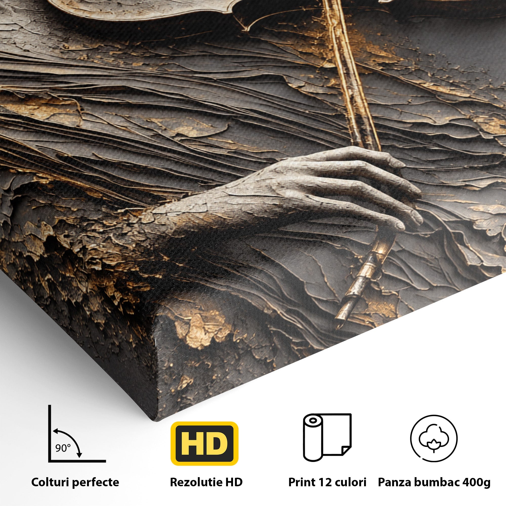 Tablou Canvas Premium LuxCanva® U1152, Muziciana Eleganta, Vioara, Muzica, Relaxare, Arta, Living, Culori Vibrante