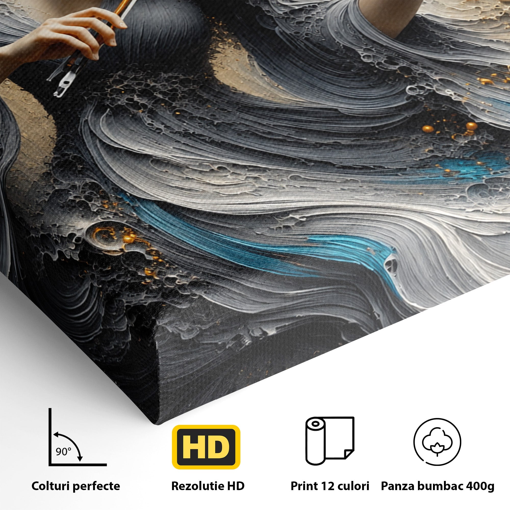 Tablou Canvas Premium LuxCanva® U1153, Femeie Cu Vioara, Vioara, Muzica, Arta, Living, Culori Vibrante