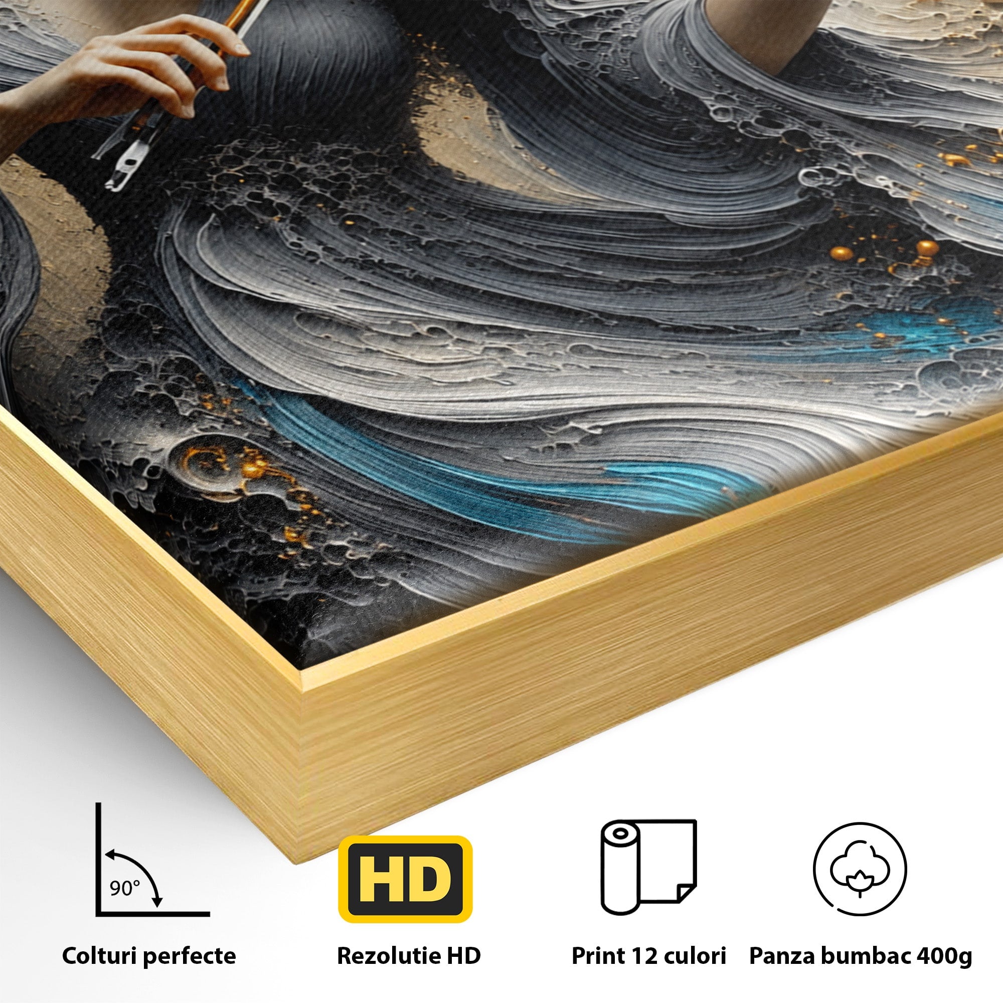 Tablou Canvas Premium LuxCanva® U1153, Femeie Cu Vioara, Vioara, Muzica, Arta, Living, Culori Vibrante