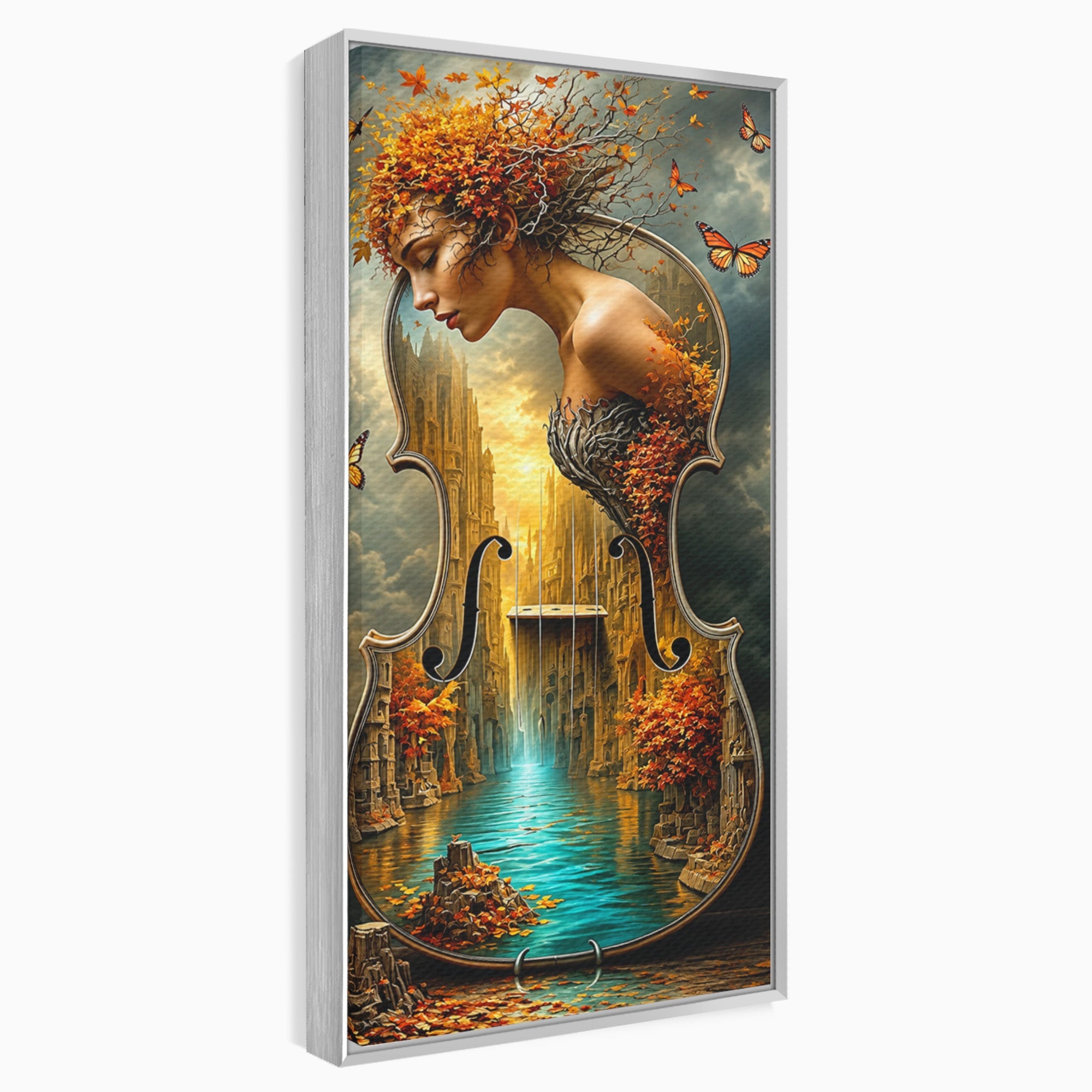 Tablou Canvas Premium LuxCanva® U1155, Simfonia Naturii, Muzica, Toamna, Fantezie, Living, Culori Vibrante
