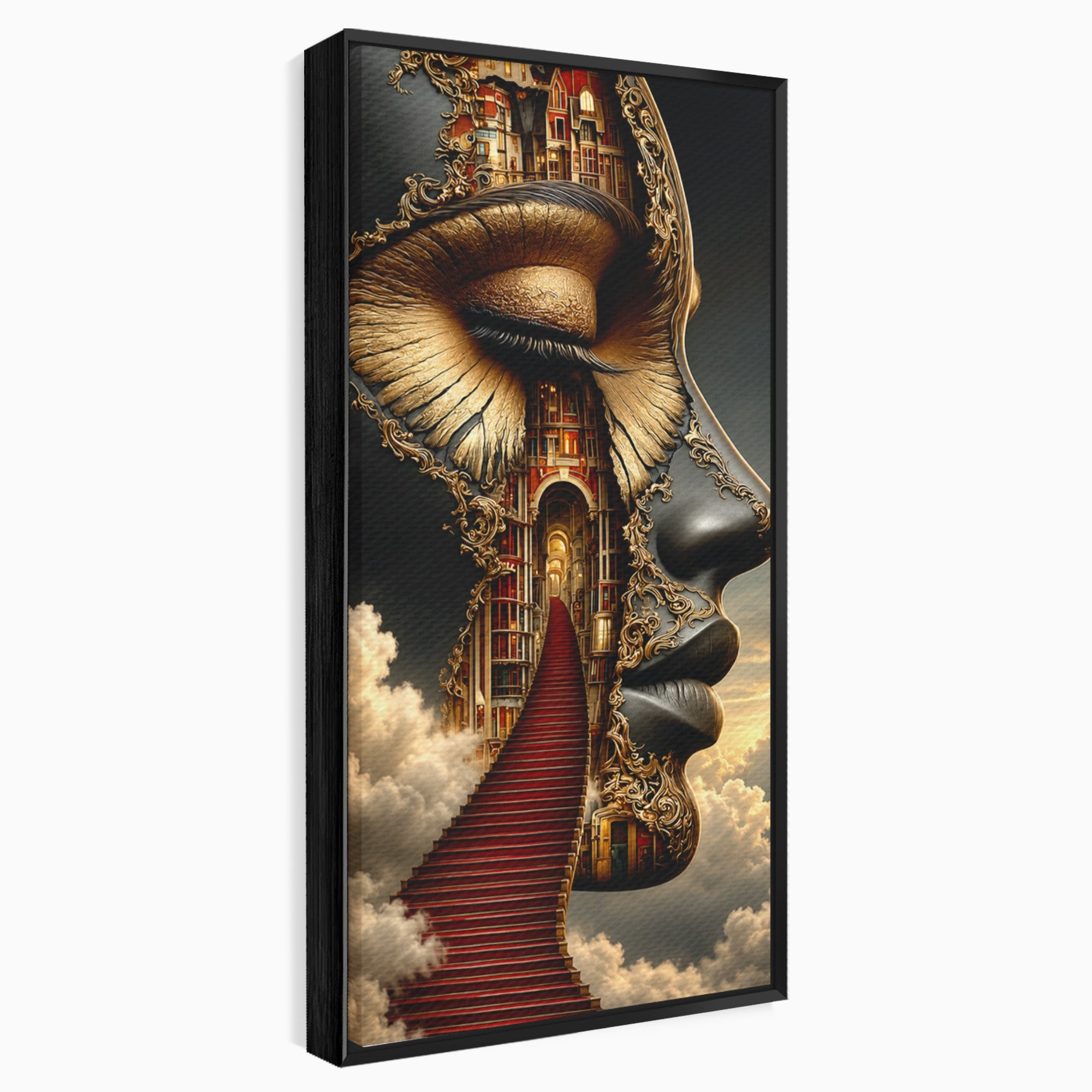 Tablou Canvas Premium LuxCanva® U1160, Chipul Fanteziei, Surrealism, Arta, Chip, Fantezie, Dormitor, Culori Vibrante