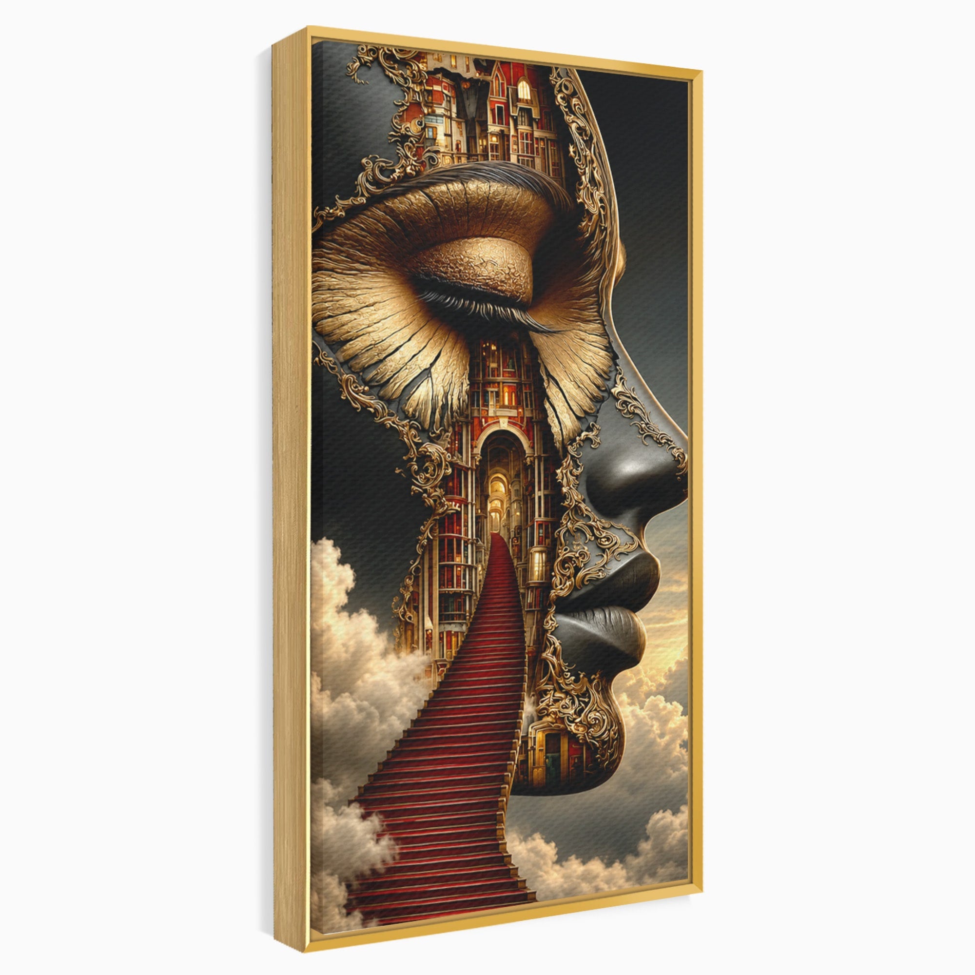 Tablou Canvas Premium LuxCanva® U1160, Chipul Fanteziei, Surrealism, Arta, Chip, Fantezie, Dormitor, Culori Vibrante