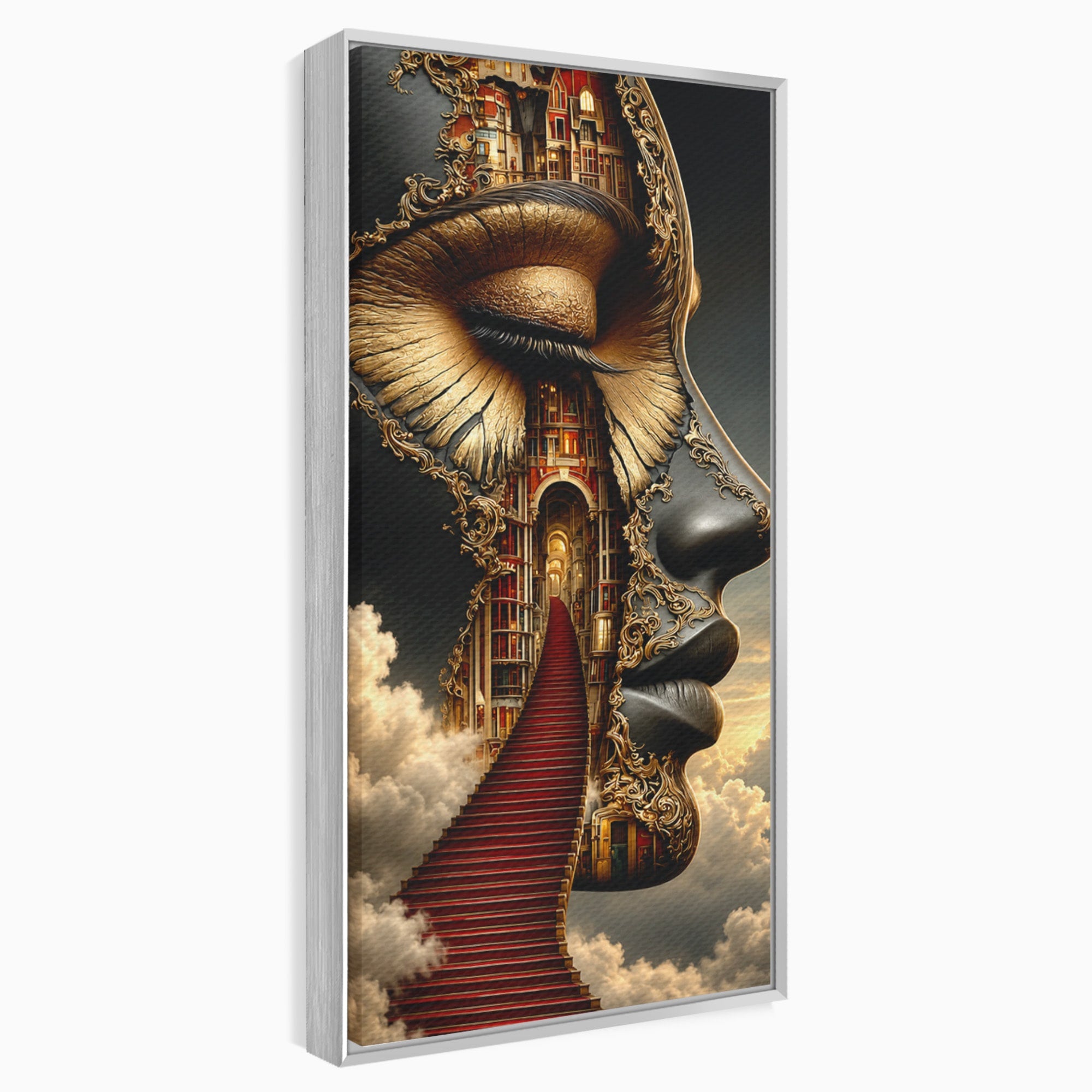 Tablou Canvas Premium LuxCanva® U1160, Chipul Fanteziei, Surrealism, Arta, Chip, Fantezie, Dormitor, Culori Vibrante