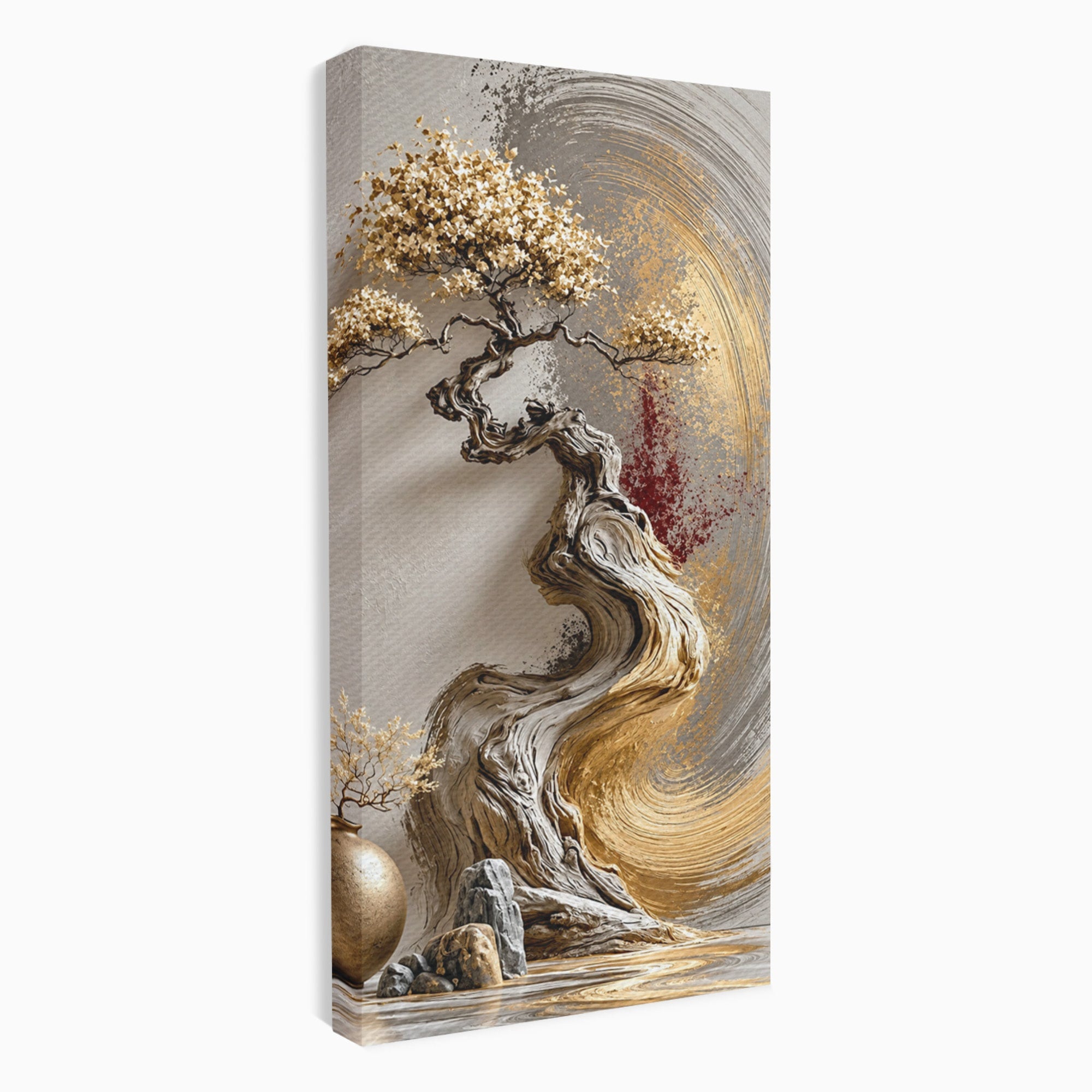 Tablou Canvas Premium LuxCanva® U1165, Arborele Aurit, Abstract, Arta, Arbore, Living, Eleganta, Culori Vibrante