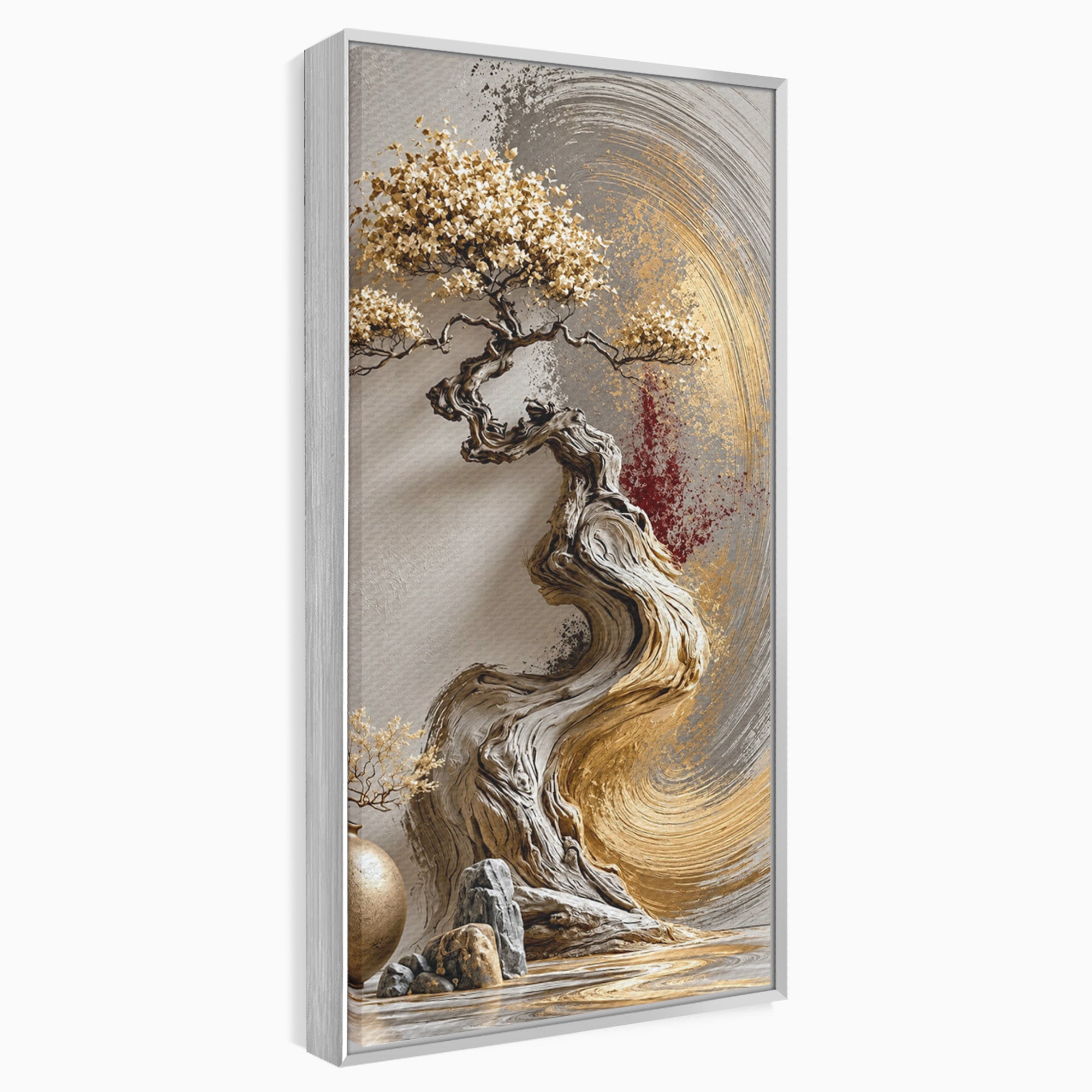 Tablou Canvas Premium LuxCanva® U1165, Arborele Aurit, Abstract, Arta, Arbore, Living, Eleganta, Culori Vibrante