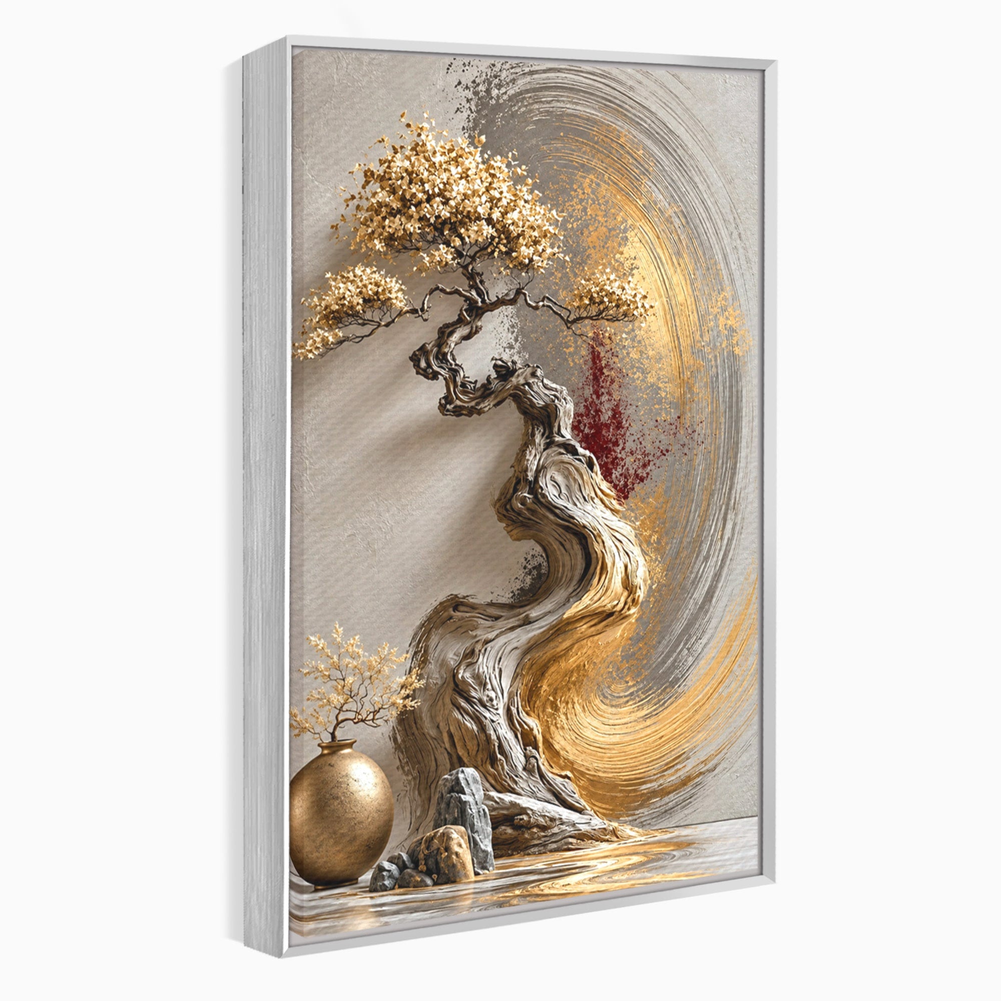 Tablou Canvas Premium LuxCanva® U1165, Arborele Aurit, Abstract, Arta, Arbore, Living, Eleganta, Culori Vibrante