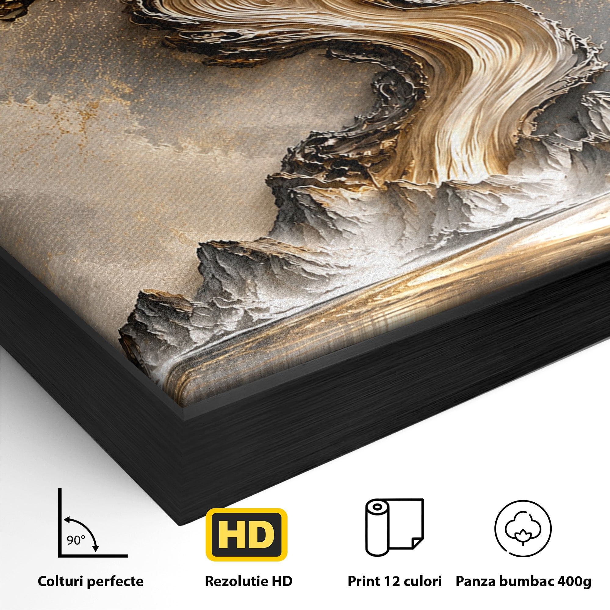 Tablou Canvas Premium LuxCanva® U1166, Arborele De Aur, Copac, Peisaj, Natura, Abstract, Living, Culori Vibrante