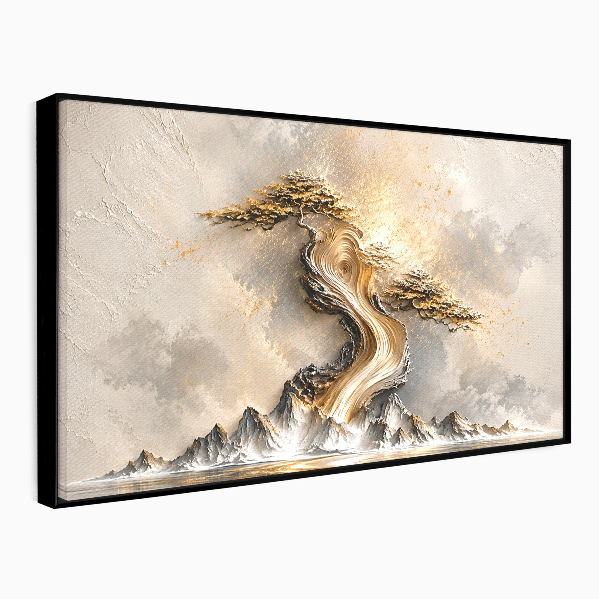 Tablou Canvas Premium LuxCanva® U1166, Arborele De Aur, Copac, Peisaj, Natura, Abstract, Living, Culori Vibrante