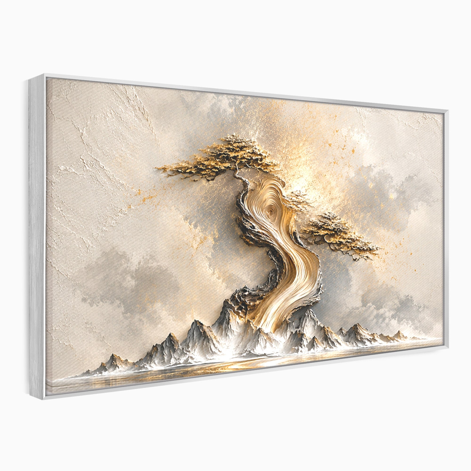 Tablou Canvas Premium LuxCanva® U1166, Arborele De Aur, Copac, Peisaj, Natura, Abstract, Living, Culori Vibrante