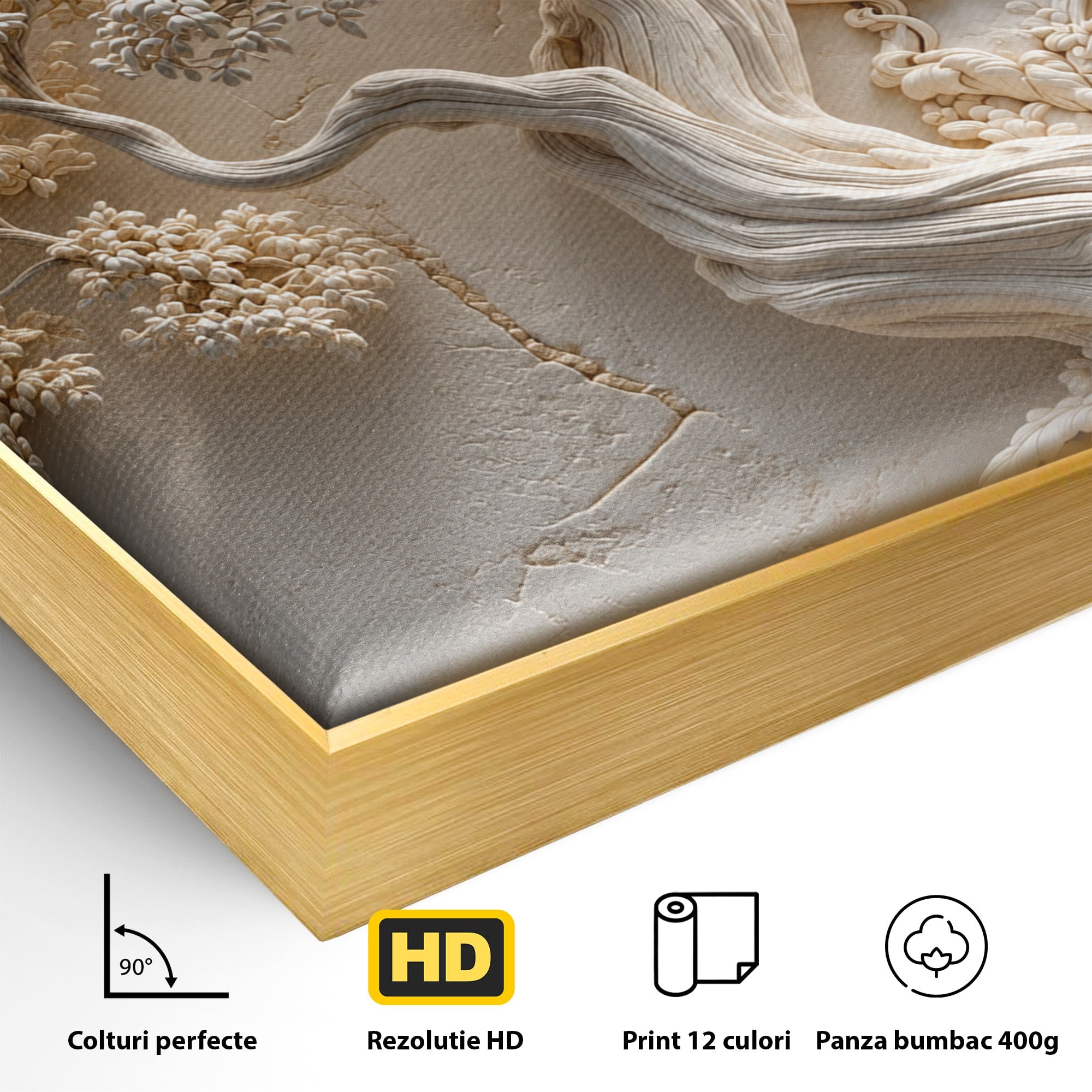 Tablou Canvas Premium LuxCanva® U1168, Arborele Elegantei, Copac, Natura, Relief, Hol, Dormitor, Culori Vibrante