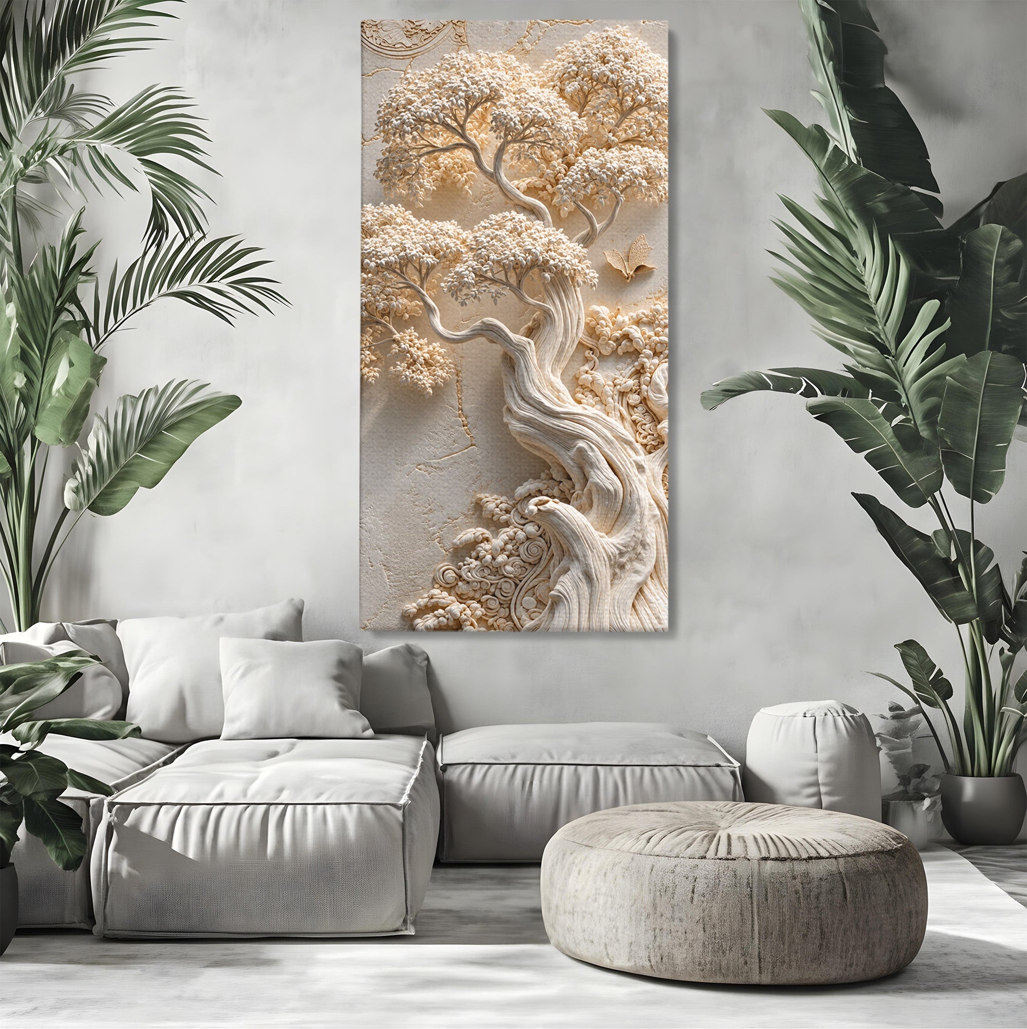 Tablou Canvas Premium LuxCanva® U1168, Arborele Elegantei, Copac, Natura, Relief, Hol, Dormitor, Culori Vibrante