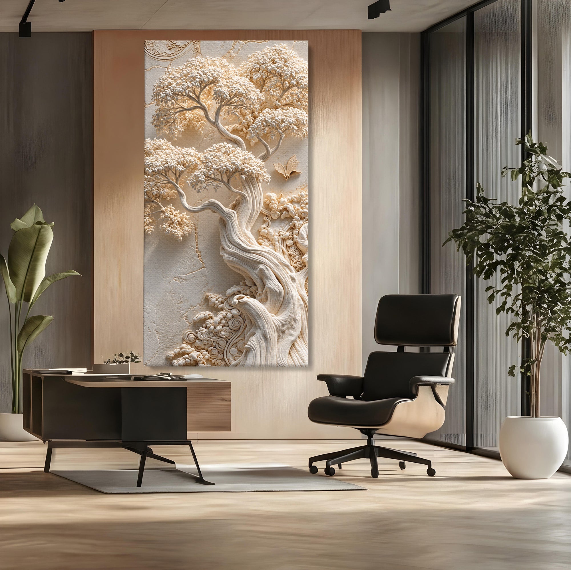 Tablou Canvas Premium LuxCanva® U1168, Arborele Elegantei, Copac, Natura, Relief, Hol, Dormitor, Culori Vibrante