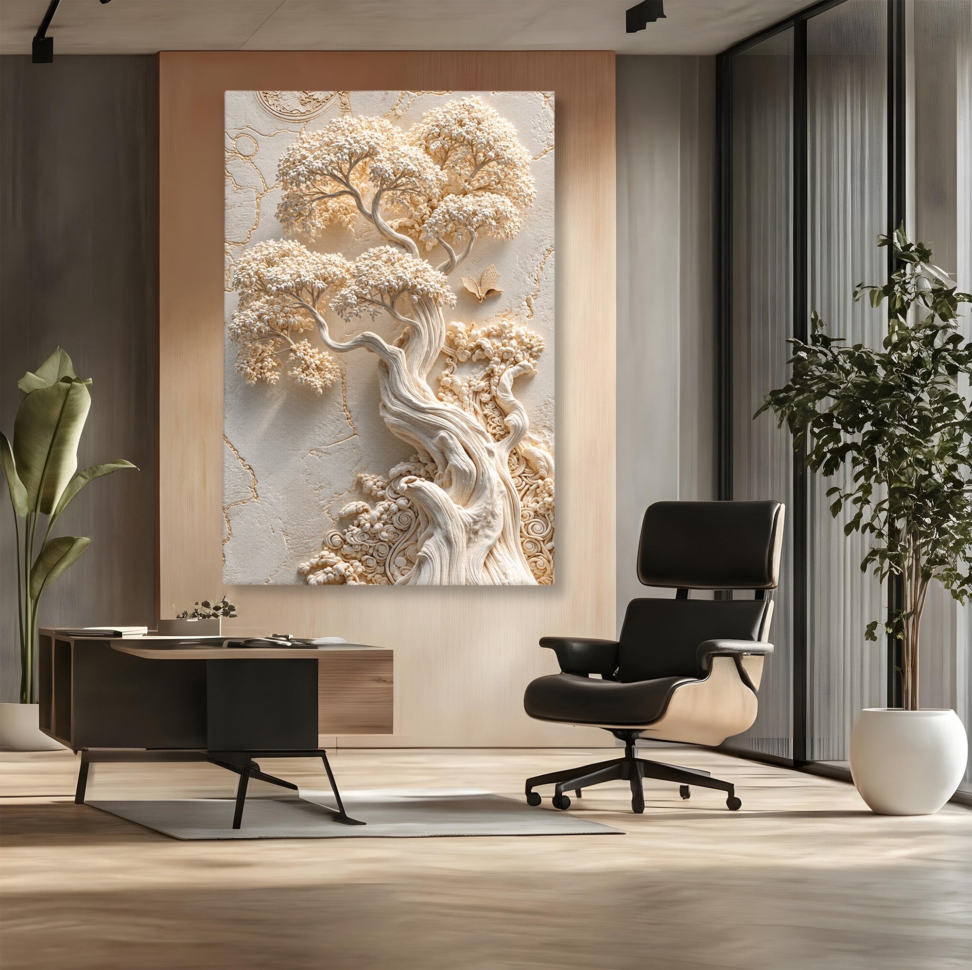Tablou Canvas Premium LuxCanva® U1168, Arborele Elegantei, Copac, Natura, Relief, Hol, Dormitor, Culori Vibrante