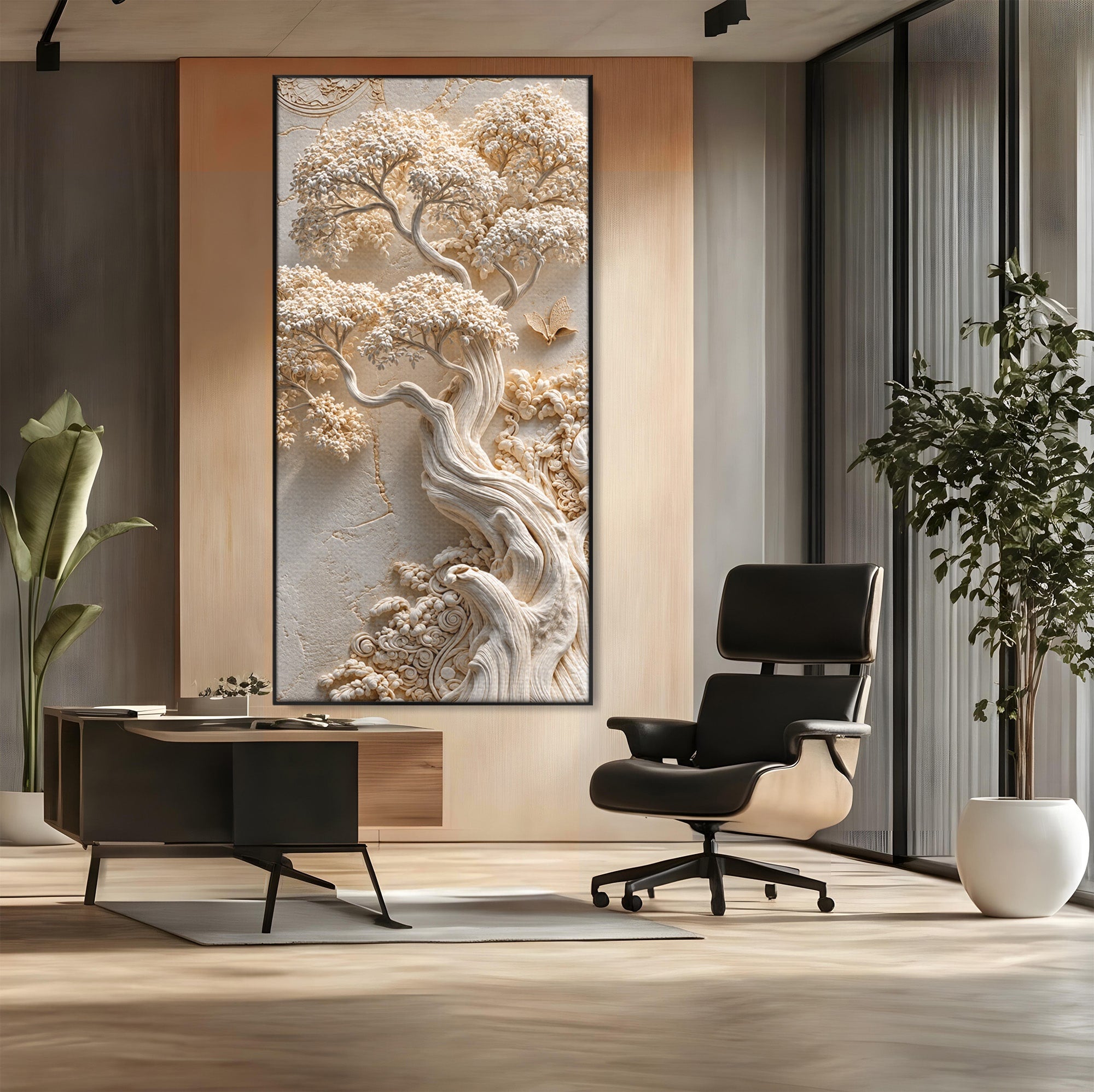 Tablou Canvas Premium LuxCanva® U1168, Arborele Elegantei, Copac, Natura, Relief, Hol, Dormitor, Culori Vibrante