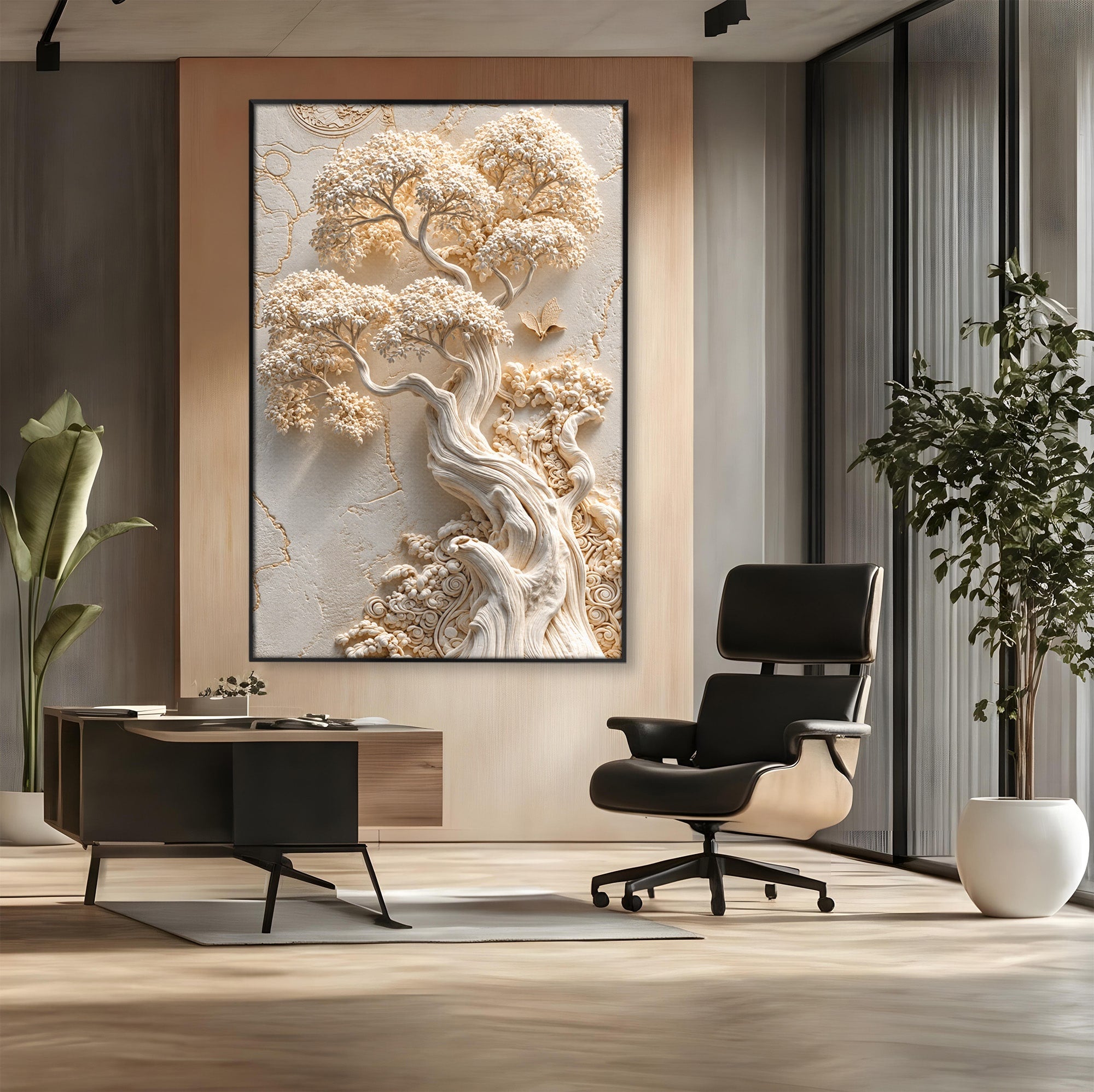 Tablou Canvas Premium LuxCanva® U1168, Arborele Elegantei, Copac, Natura, Relief, Hol, Dormitor, Culori Vibrante