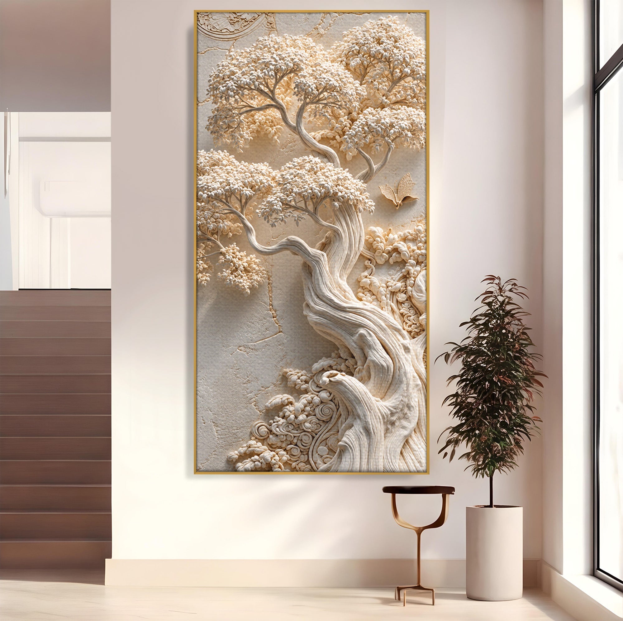 Tablou Canvas Premium LuxCanva® U1168, Arborele Elegantei, Copac, Natura, Relief, Hol, Dormitor, Culori Vibrante
