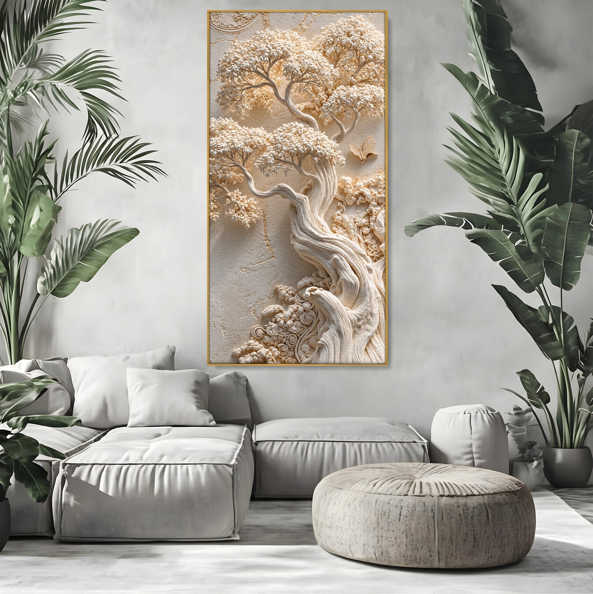 Tablou Canvas Premium LuxCanva® U1168, Arborele Elegantei, Copac, Natura, Relief, Hol, Dormitor, Culori Vibrante