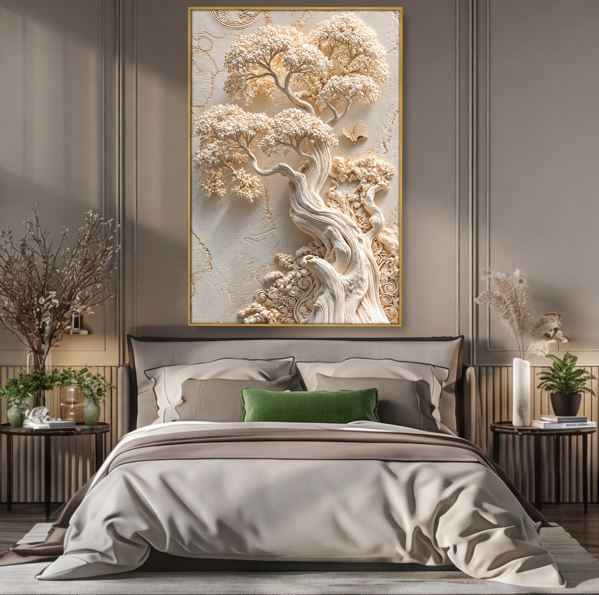 Tablou Canvas Premium LuxCanva® U1168, Arborele Elegantei, Copac, Natura, Relief, Hol, Dormitor, Culori Vibrante