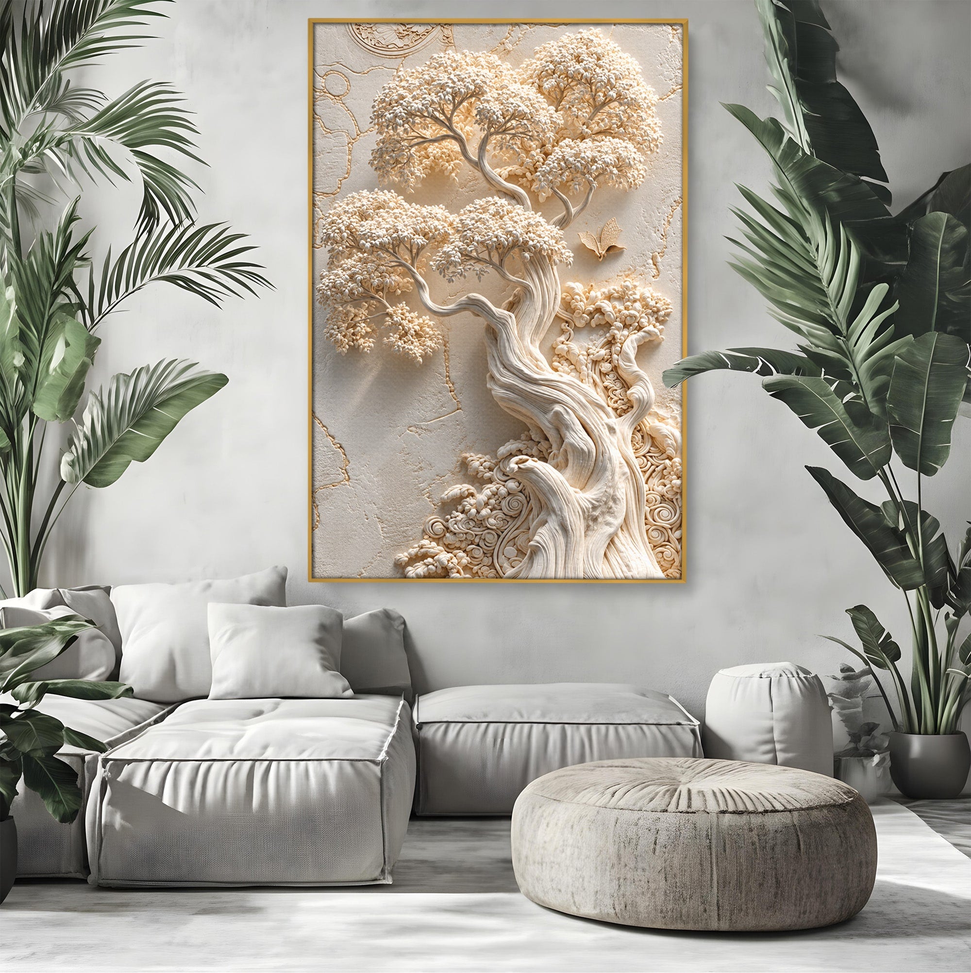 Tablou Canvas Premium LuxCanva® U1168, Arborele Elegantei, Copac, Natura, Relief, Hol, Dormitor, Culori Vibrante