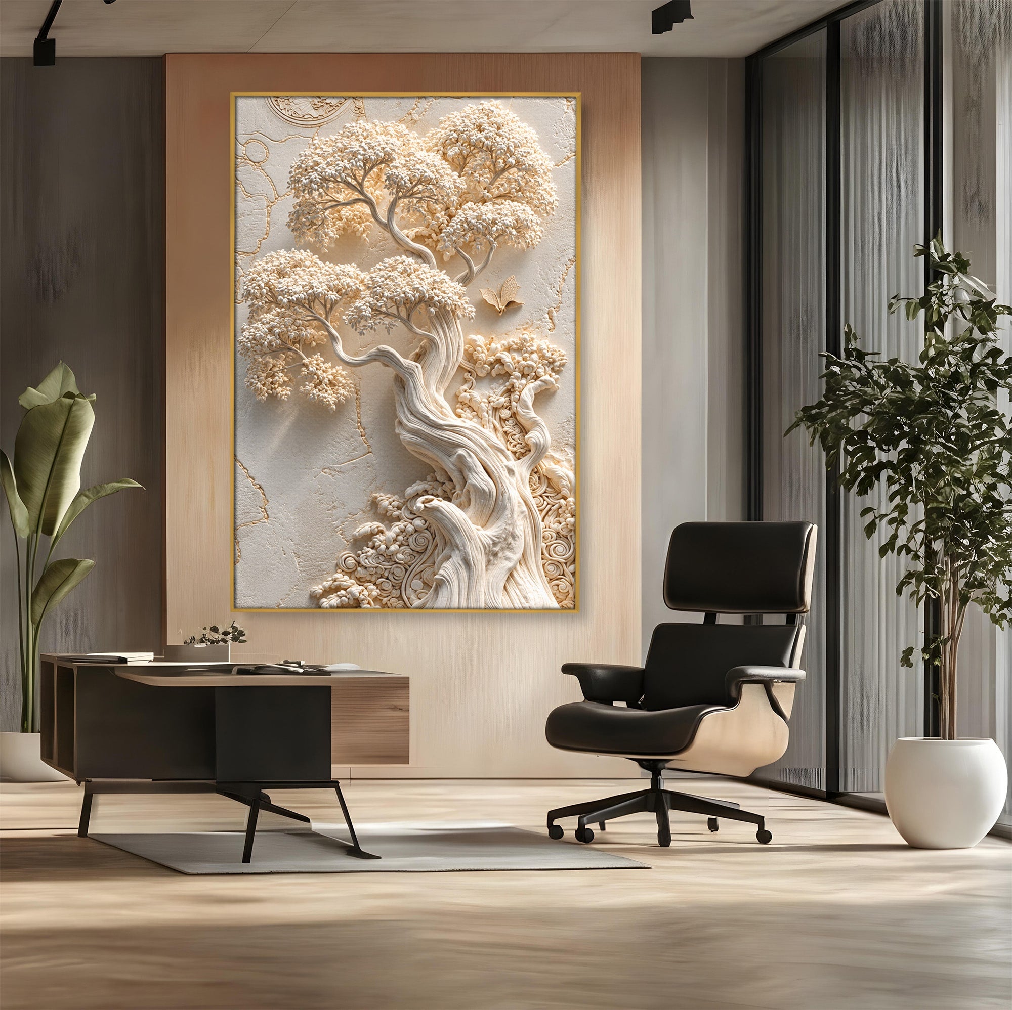 Tablou Canvas Premium LuxCanva® U1168, Arborele Elegantei, Copac, Natura, Relief, Hol, Dormitor, Culori Vibrante