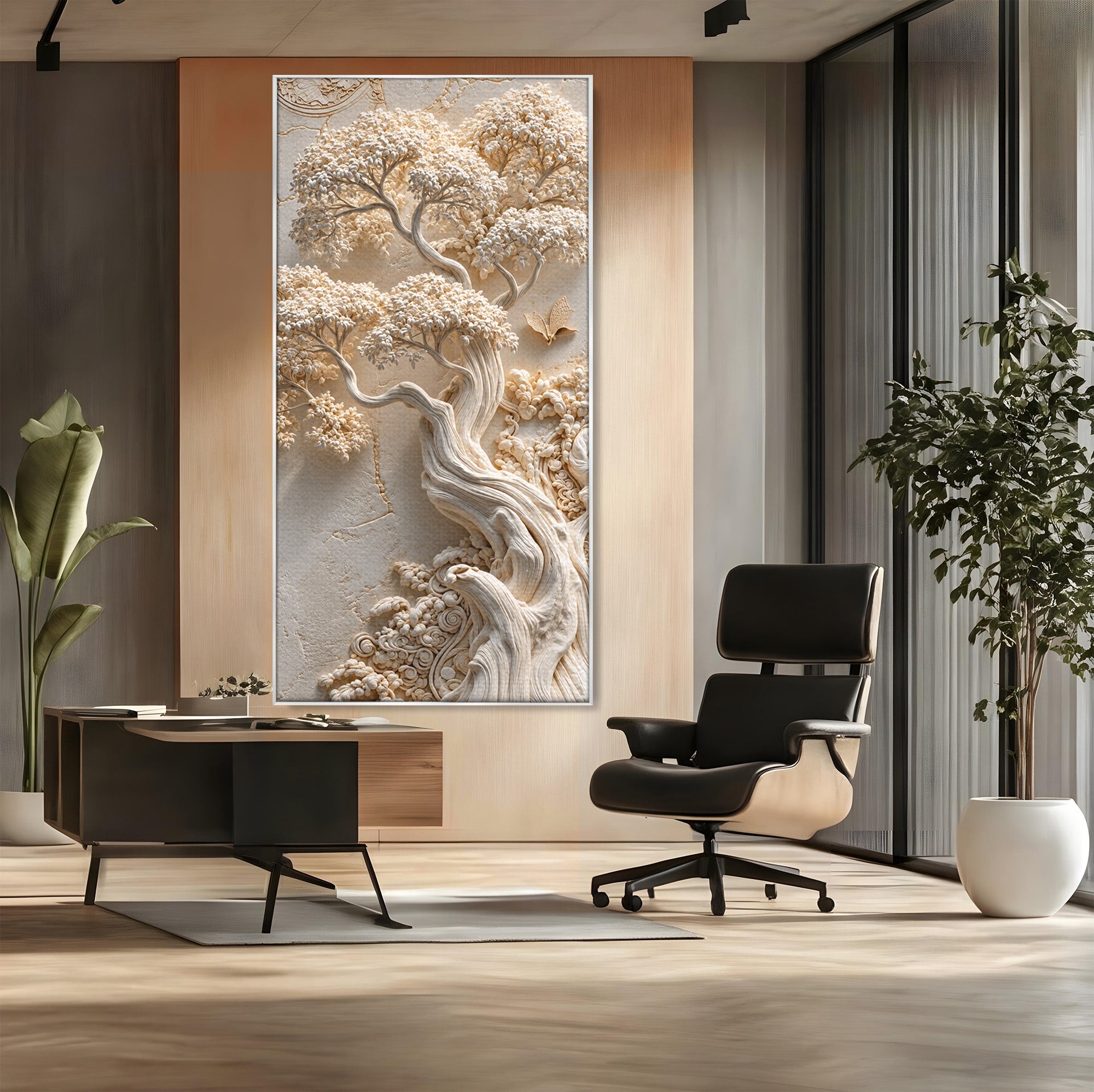 Tablou Canvas Premium LuxCanva® U1168, Arborele Elegantei, Copac, Natura, Relief, Hol, Dormitor, Culori Vibrante