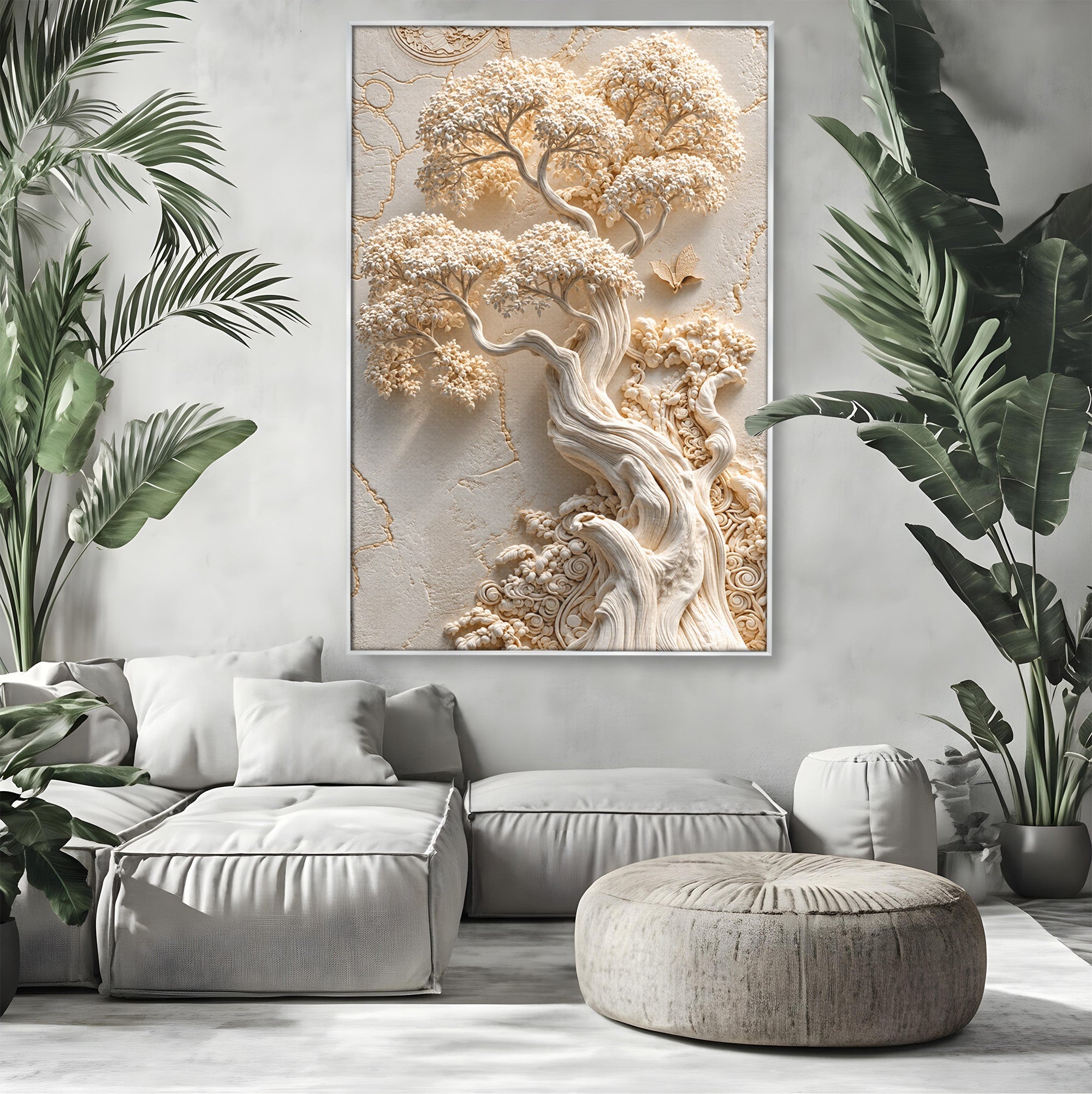 Tablou Canvas Premium LuxCanva® U1168, Arborele Elegantei, Copac, Natura, Relief, Hol, Dormitor, Culori Vibrante