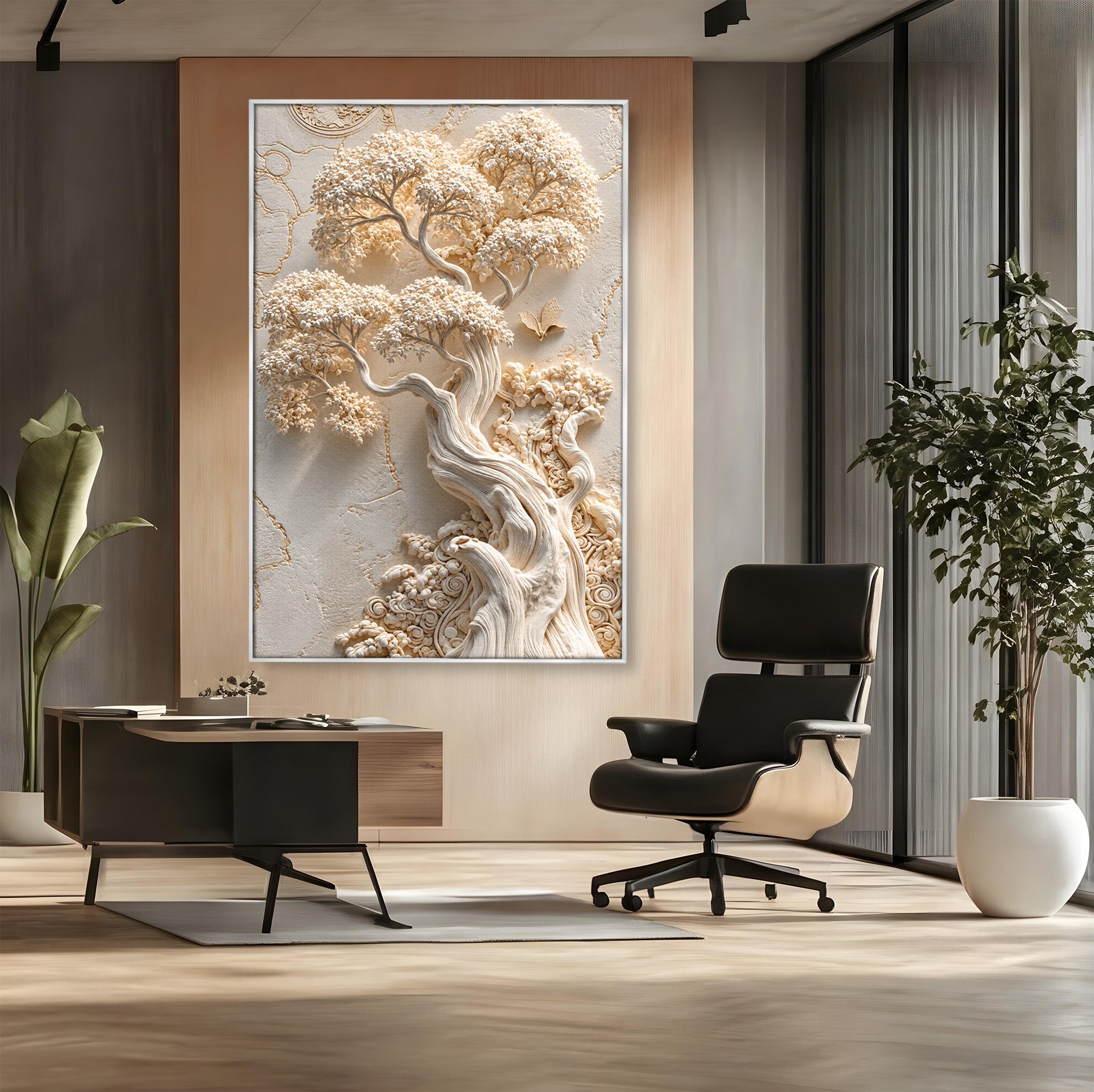 Tablou Canvas Premium LuxCanva® U1168, Arborele Elegantei, Copac, Natura, Relief, Hol, Dormitor, Culori Vibrante