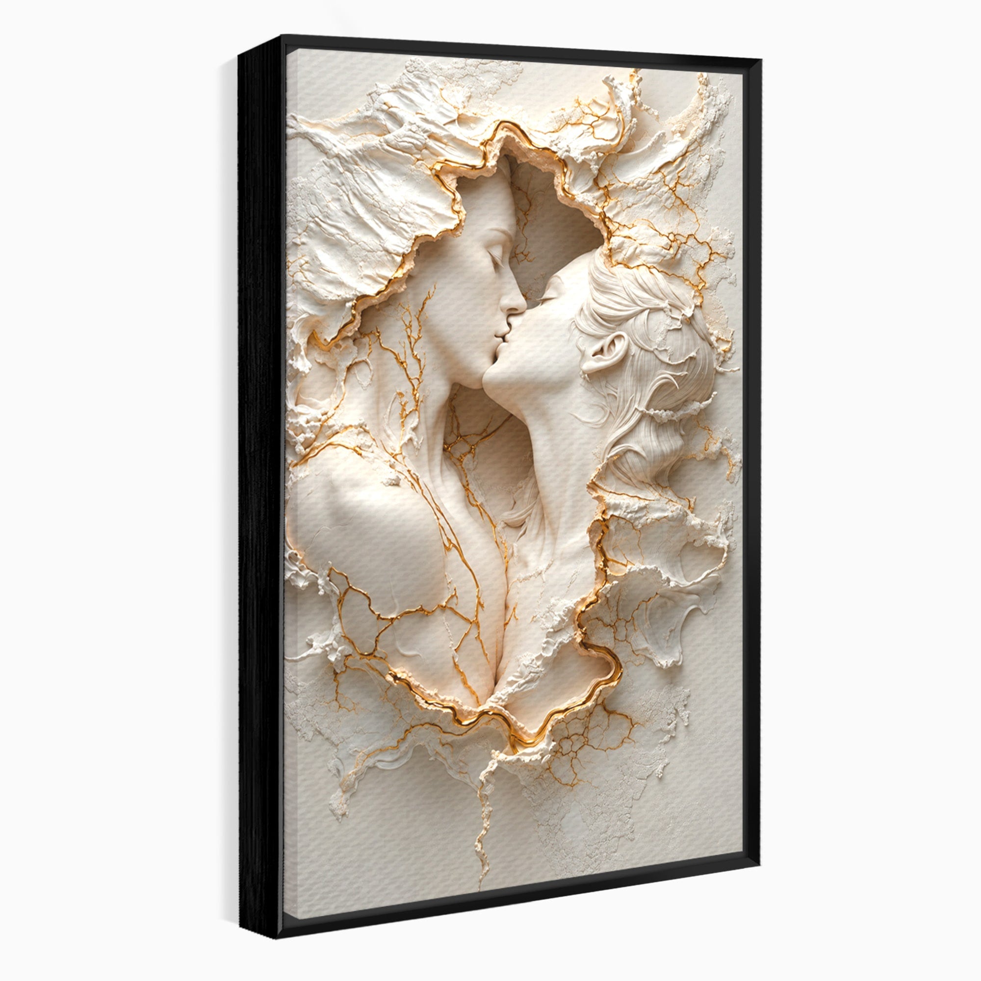 Tablou Canvas Premium LuxCanva® U1170, Sarutul Etern, Cuplu, Iubire, Romantic, Arta, Dormitor, Living, Culori Vibrante