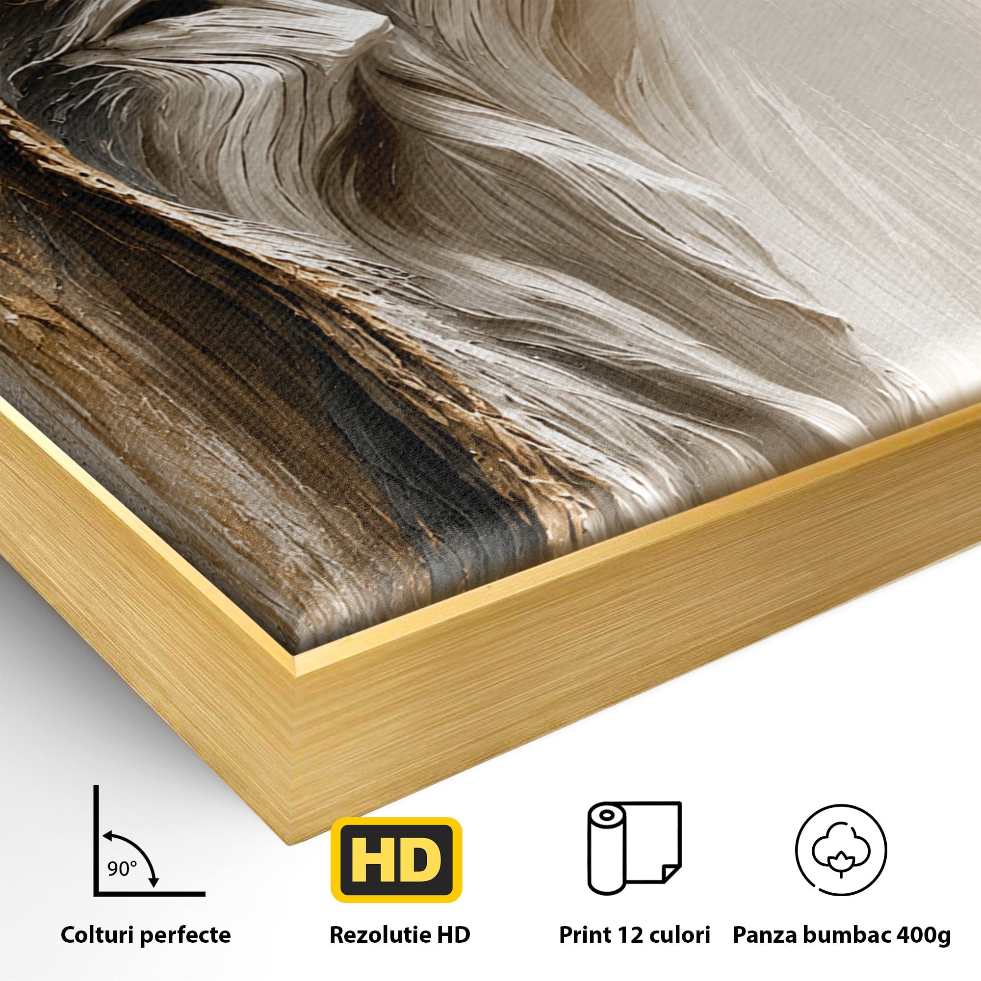 Tablou Canvas Premium LuxCanva® U1171, Chipuri In Arbore, Abstract, Textura, Arbore, Chipuri, Living, Culori Vibrante