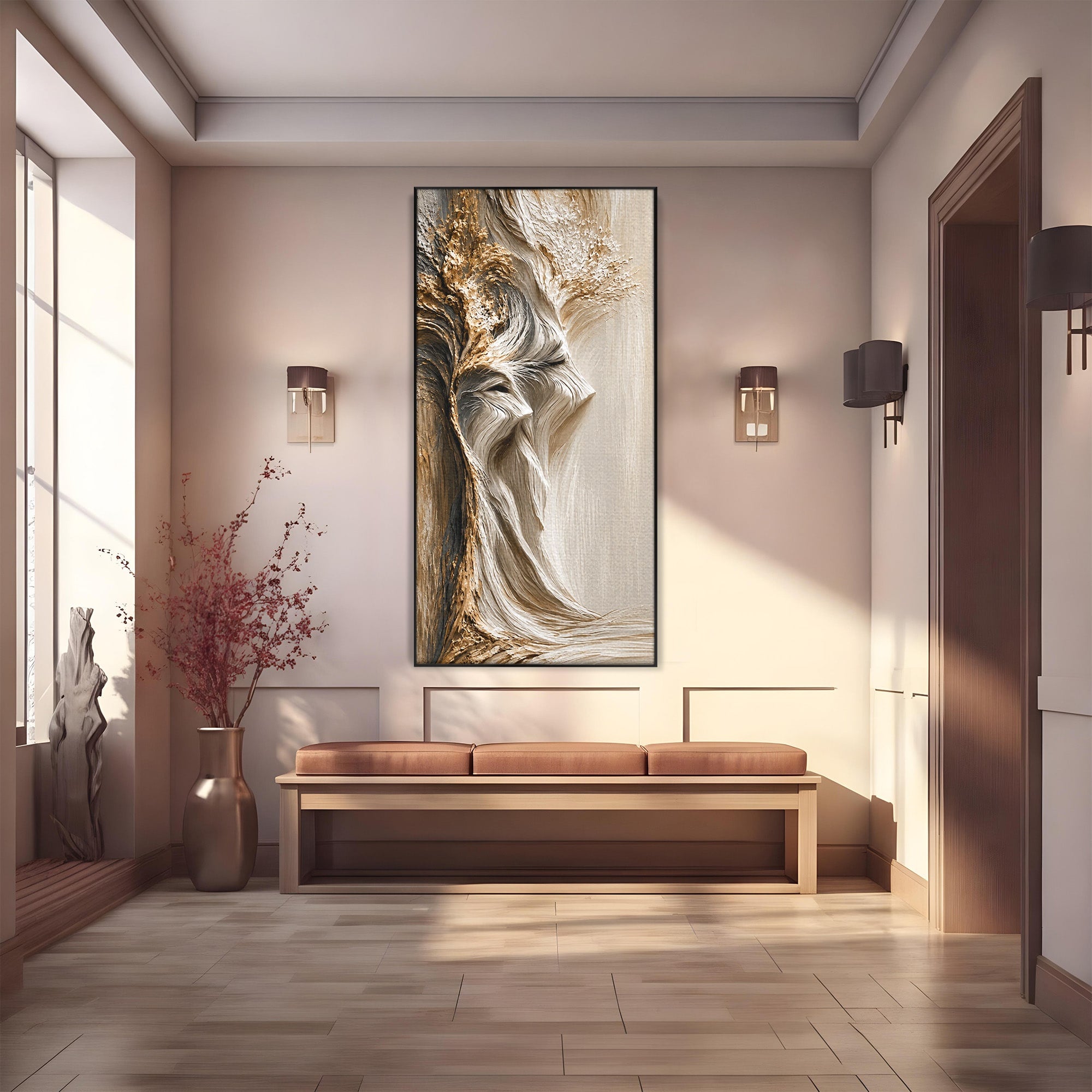 Tablou Canvas Premium LuxCanva® U1171, Chipuri In Arbore, Abstract, Textura, Arbore, Chipuri, Living, Culori Vibrante
