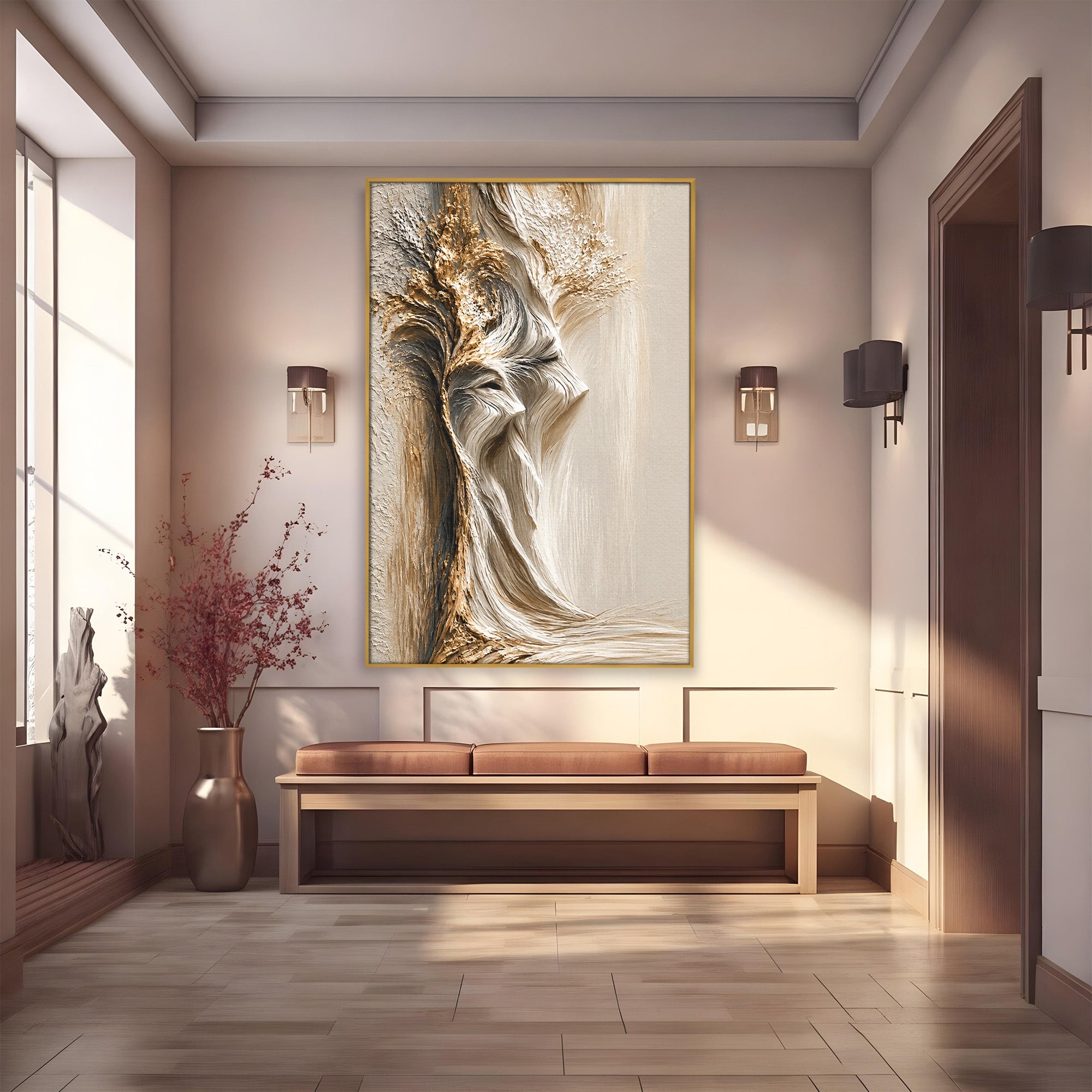 Tablou Canvas Premium LuxCanva® U1171, Chipuri In Arbore, Abstract, Textura, Arbore, Chipuri, Living, Culori Vibrante