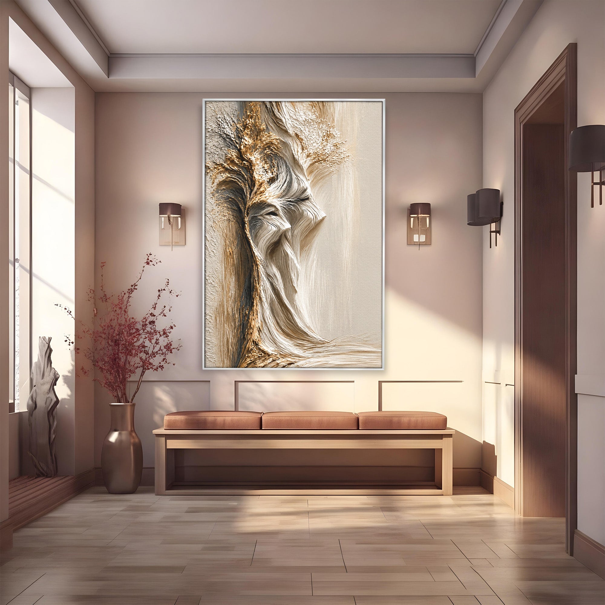 Tablou Canvas Premium LuxCanva® U1171, Chipuri In Arbore, Abstract, Textura, Arbore, Chipuri, Living, Culori Vibrante